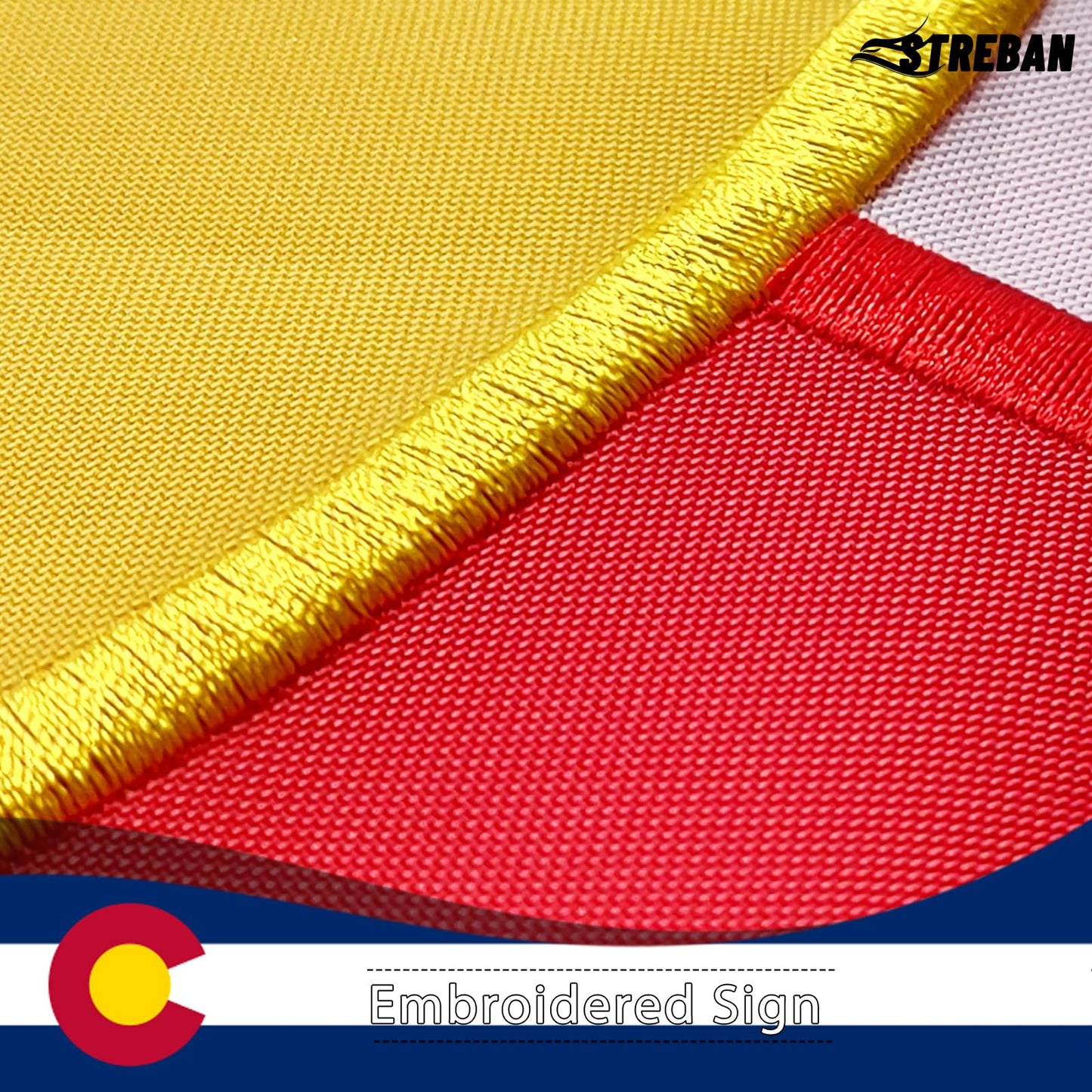 Arizona State Flag 3x5 - Embroidered Design AZ Flag, Heavy Duty Polyester with Brass Grommets for Outdoor WN420