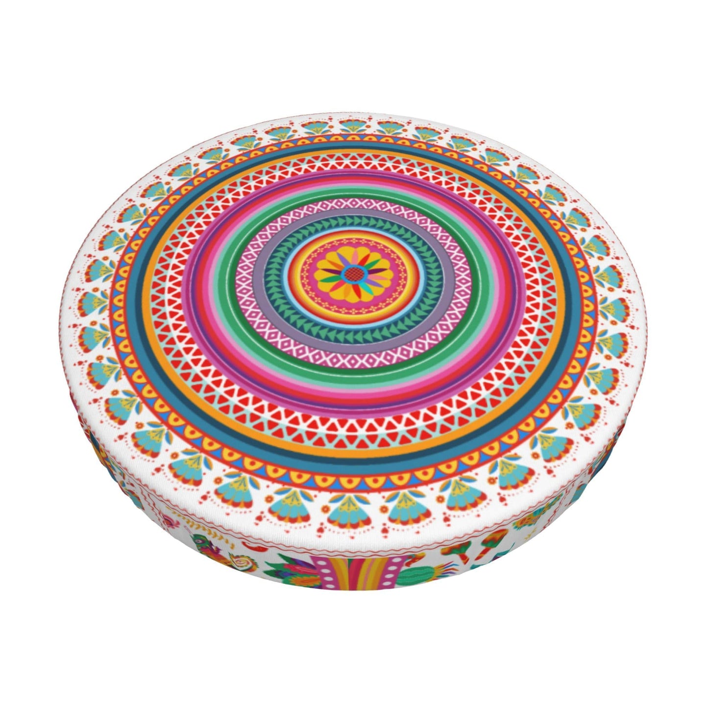 Heart Round Bar Stool Cover - Pink Red Love Heart Chair Seat Cushion Slipcover 12 Inch for Restaurant Cafe Hotel Bar BST202