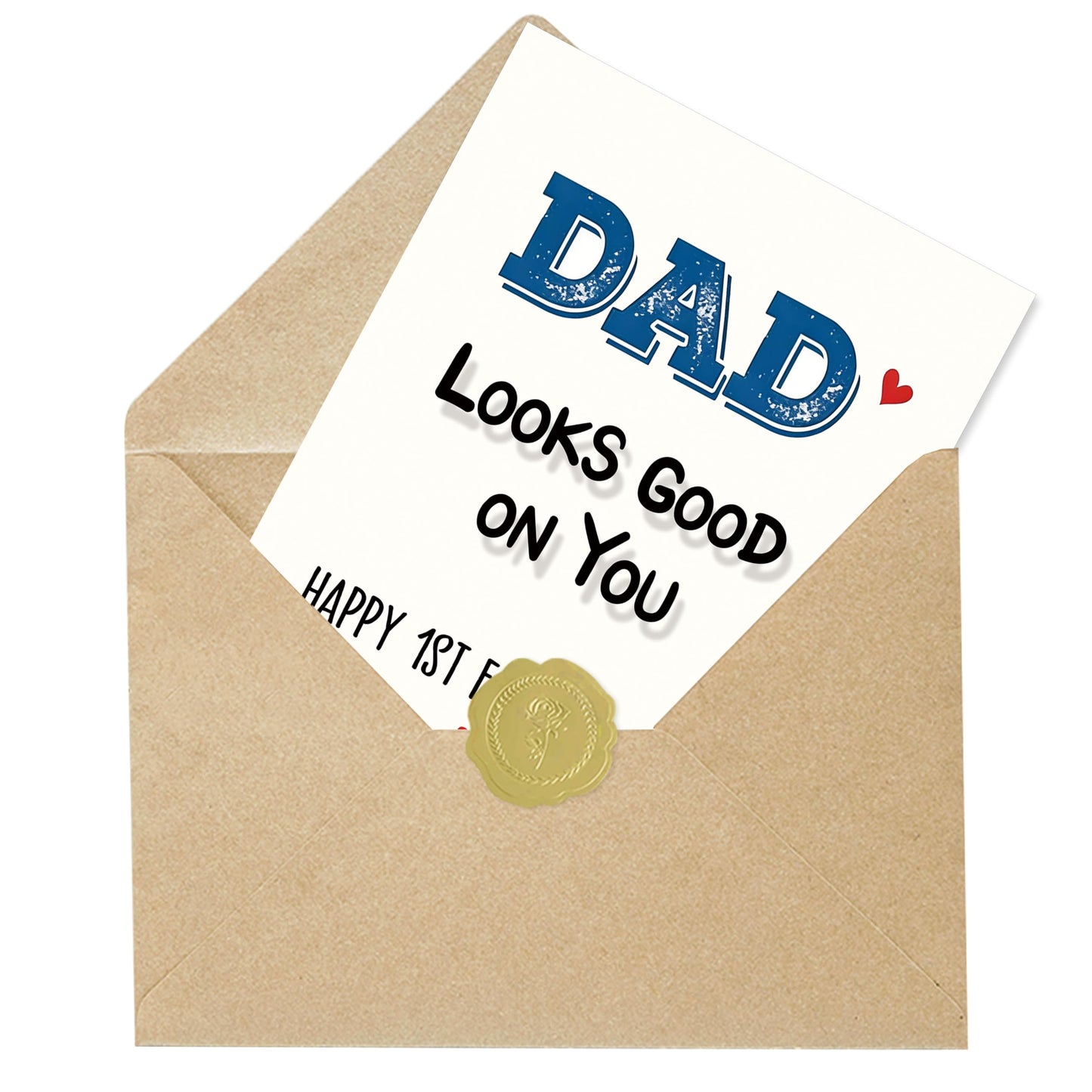 Fathers Day Card,Fathers Day Cards Gifts Decorations for Dad from Daughter Son,Happy Father's Day Cards Gifts Ideas with Envelope,Funny Sweet Dad Card BST220