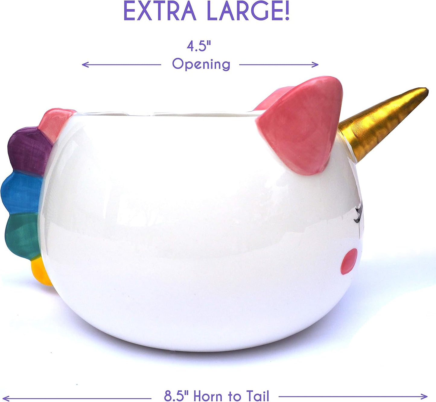 Unicorn Yarn Bowl for Knitting - Cute Ceramic Knitting Bowl Extra Large - Ceramic Yarn Bowl Crochet Accessories Yarn Holder Storage Gift for Knitters Funny BST326H
