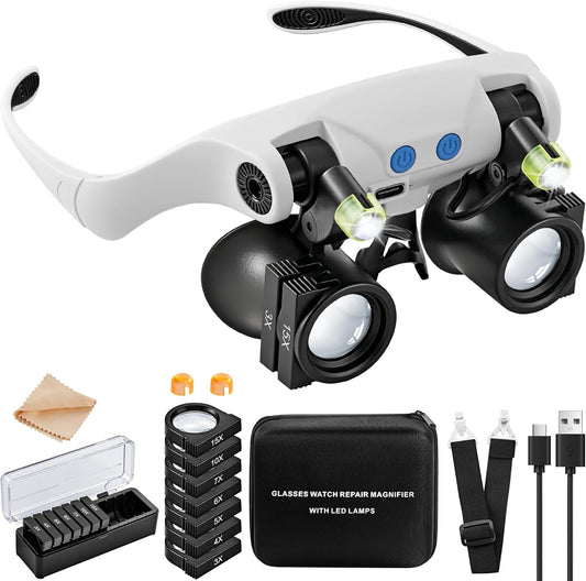 Glasses Watch Repair Magnifier With LED Lamps 74