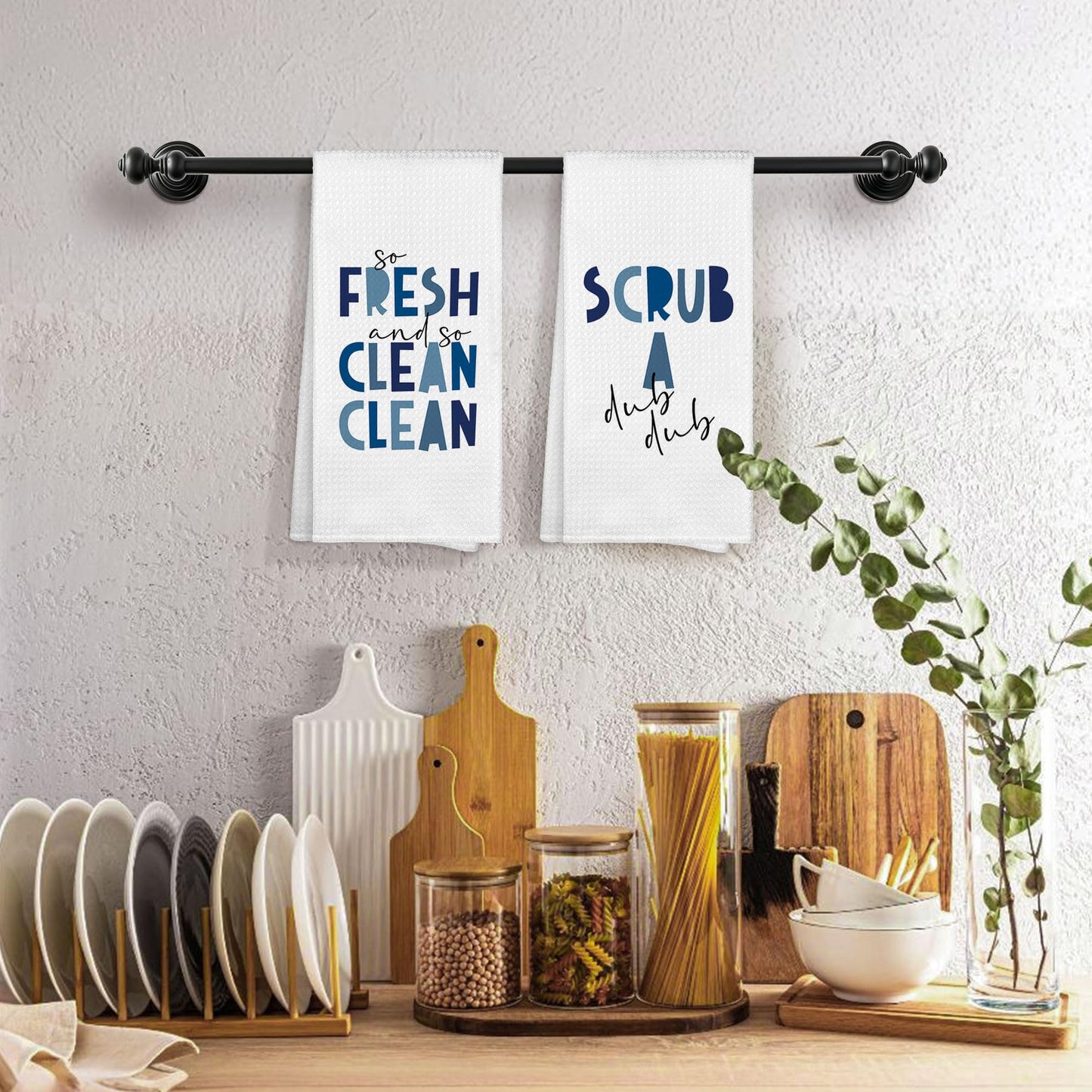 Kids Nursery Bathroom Decor Hand Towels 16x24 Set of 2, Wash Hands Brush Teeth Decorative Towels Gifts for Kids Baby Toddlers, Boho Flush Toilet Bathroom Kitchen Hand Towel Decor BST220