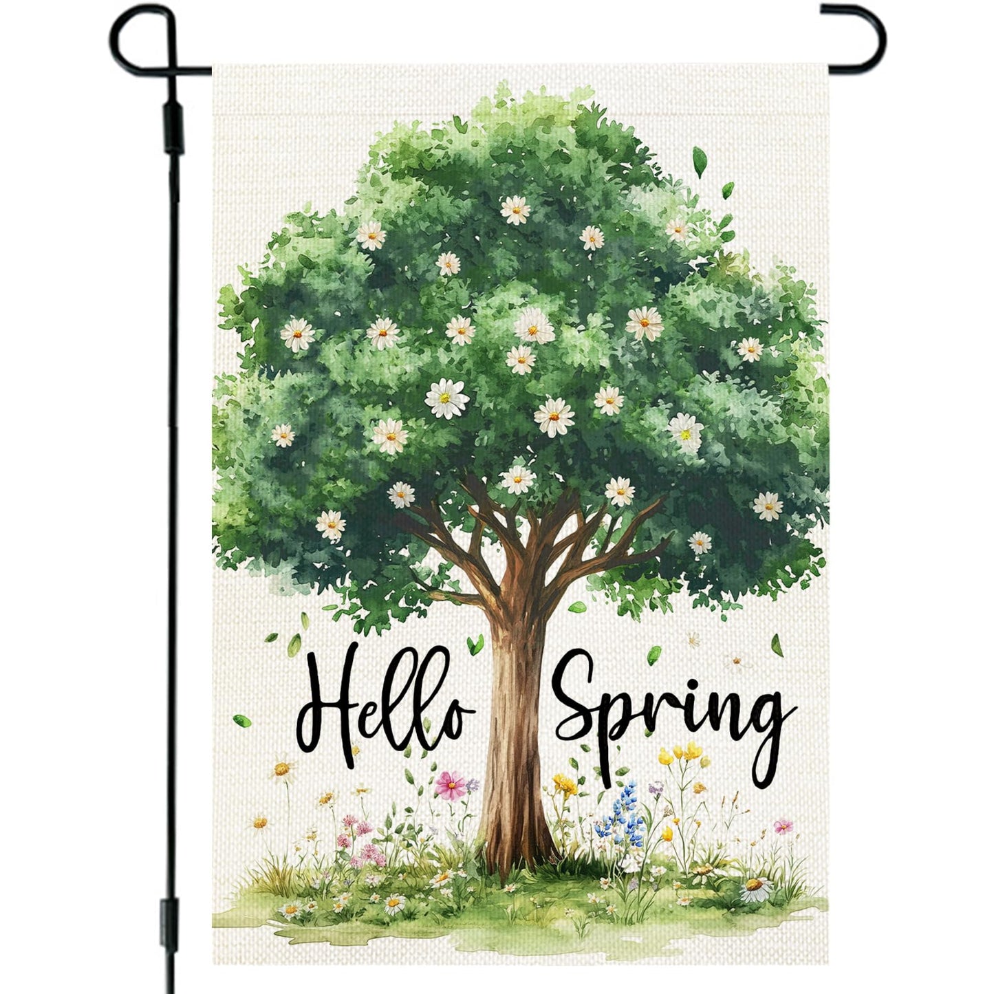 CROWNED BEAUTY Easter Garden Flag Eggs Tree 12x18 Inch Double Sided Bunny Holiday Decoration for Outdoor Lawn Yard WN420