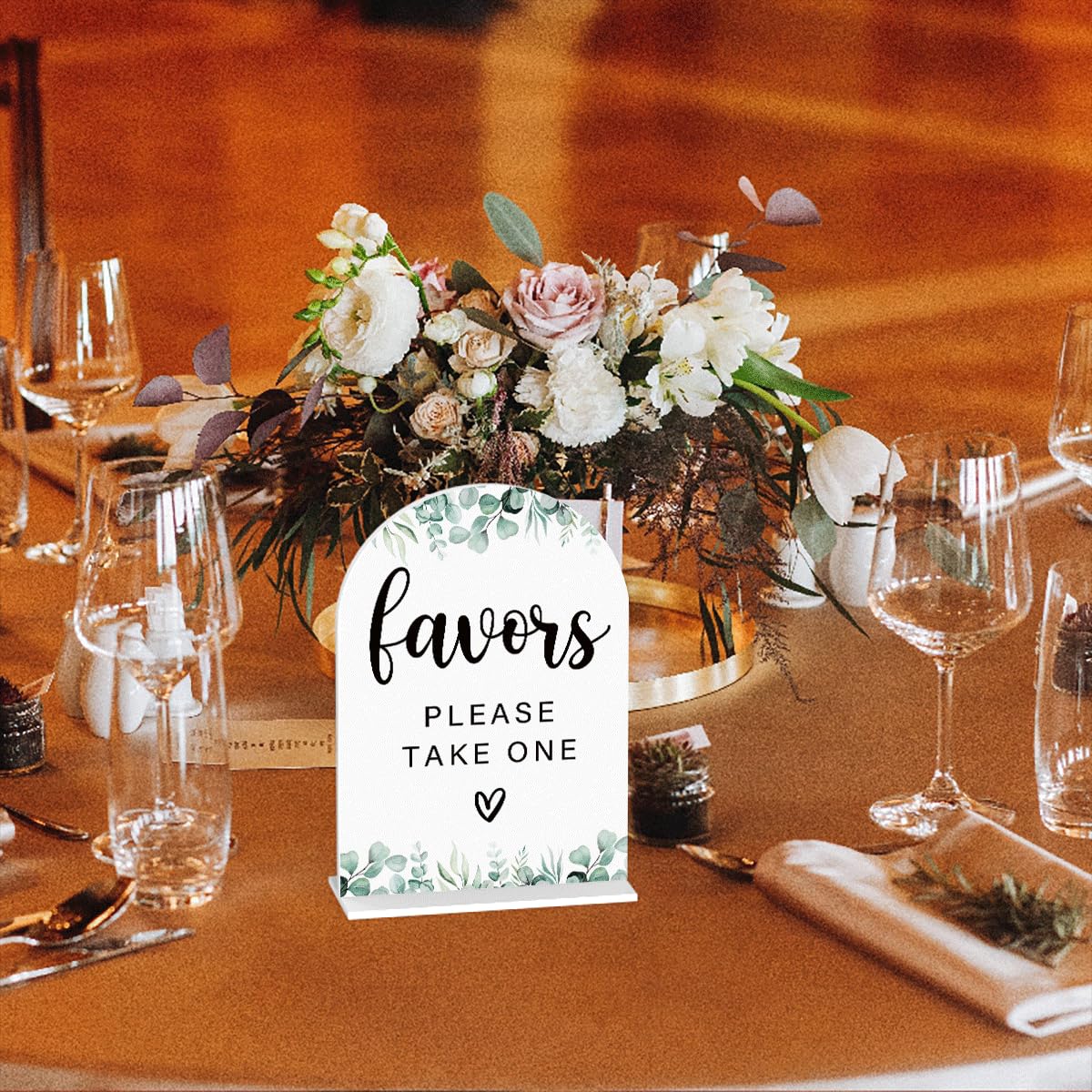 Acrylic Wedding Sign Bubble Send Off Signs for Ceremony Modern Calligraphy Arch Acrylic Table Top Signs for Wedding Reception and Event Party Table Decor (White Eucalyptus Leaves) BST326L