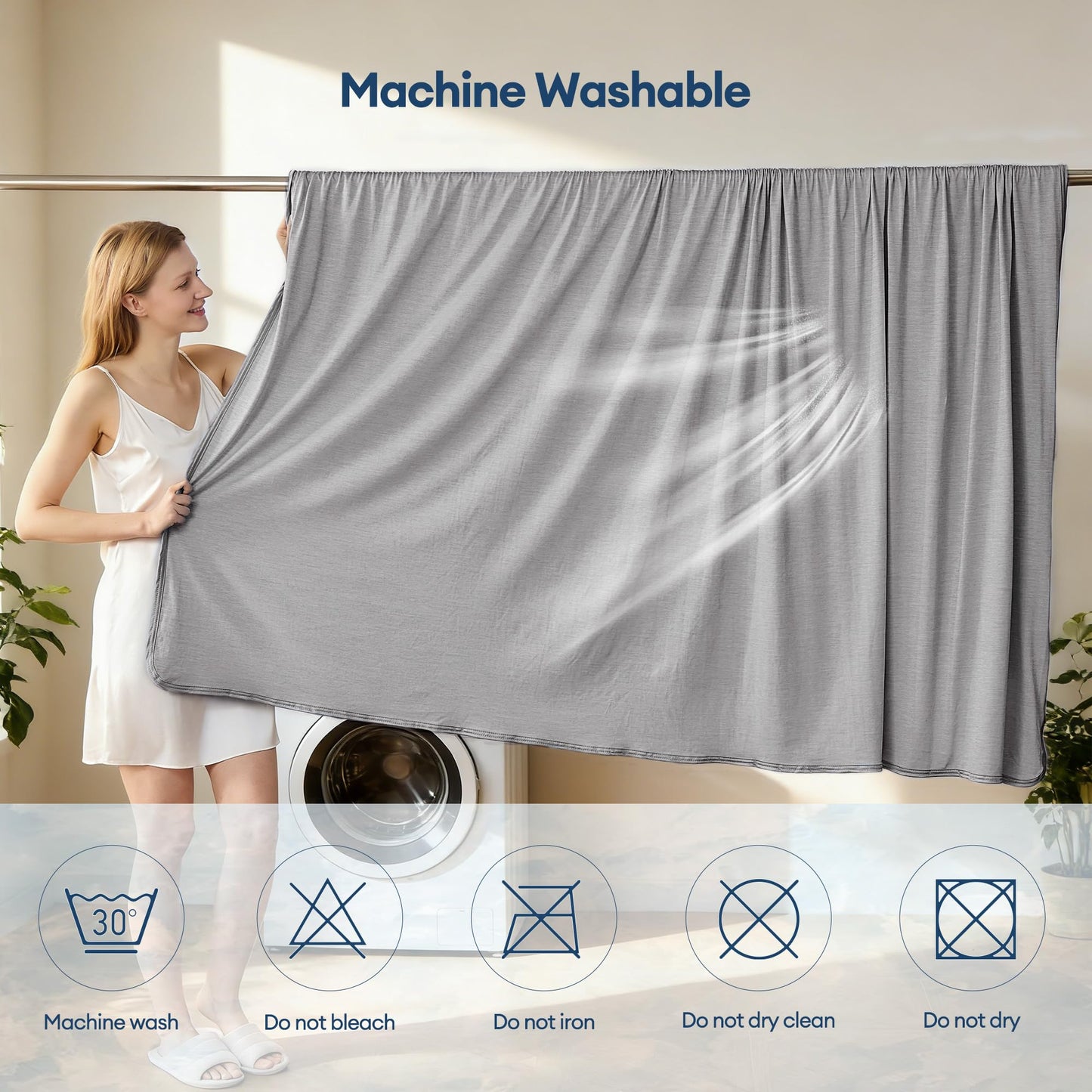 VFROO Cooling Blanket for Hot Sleepers Twin Size 60''×80'', Summer Blanket Thin Lightweight Breathable, Absorbs Sweat Heat to Keep Adults Cool, Cold Blanket for Sleeping on Bed Couch, Grey BST326H