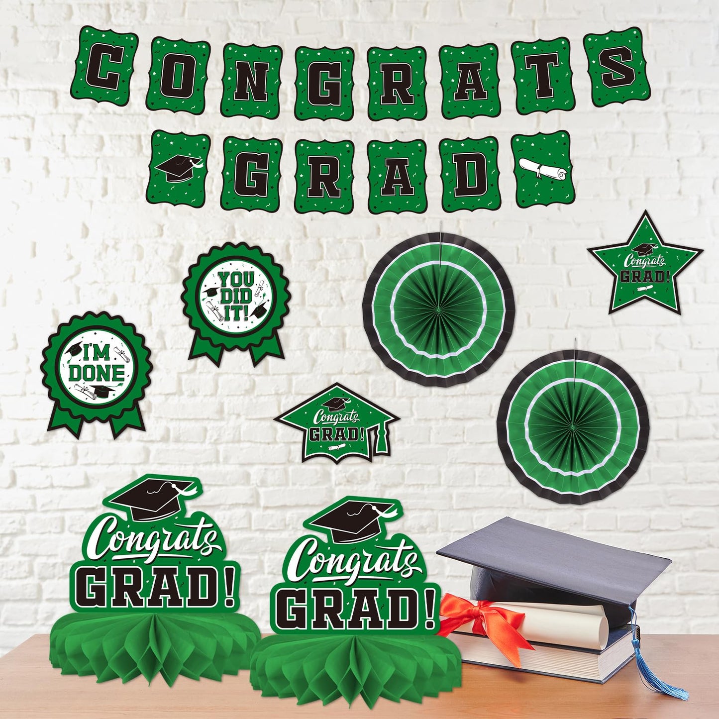Black and Gold Themed 2026 Graduation Decorations Set - Congrats Grad Banner, Class of 2026 Backdrop, Balloons & Streamers Kit - Graduation Party Supplies for High School & College Celebrations BST326H