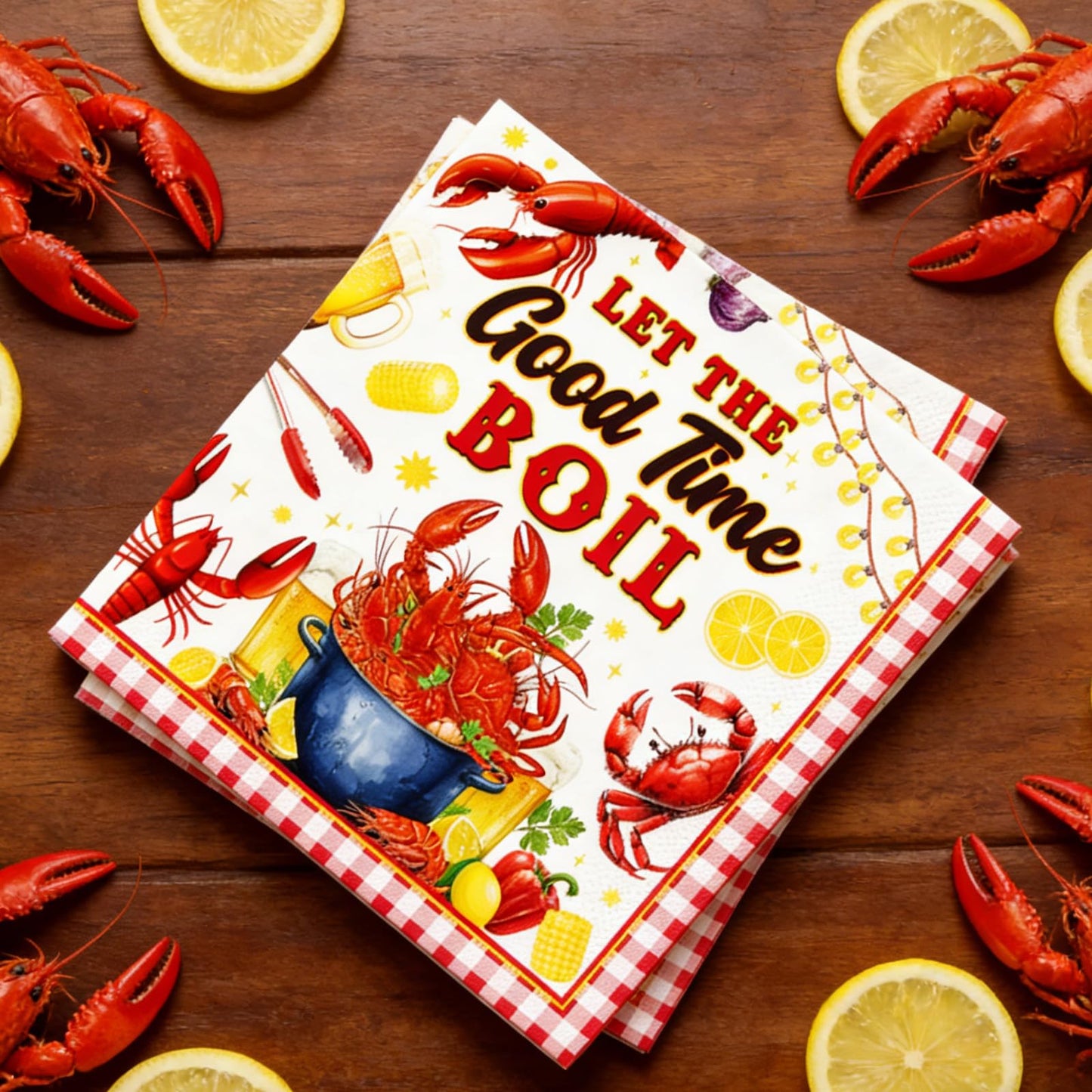 Gameza July Christmas Party Decorations, 50PCS There's Some Hohoho's in July Disposable Paper Napkins Decoration, Summer Xmas Beach Napkins Decor Supplies BST220