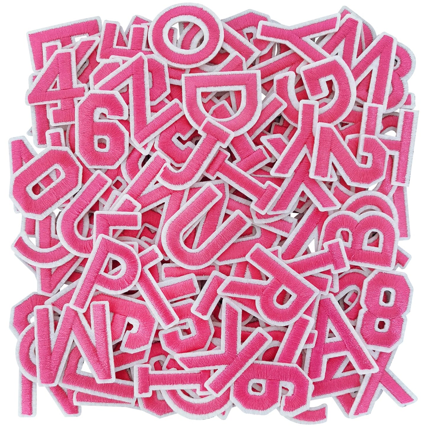 72Pcs Iron on Number and Letter Patches, Numbers 0-9, Letters A-Z Embroidered Applique Patches for Clothes, Skirts, Hats, Socks - Black BST220