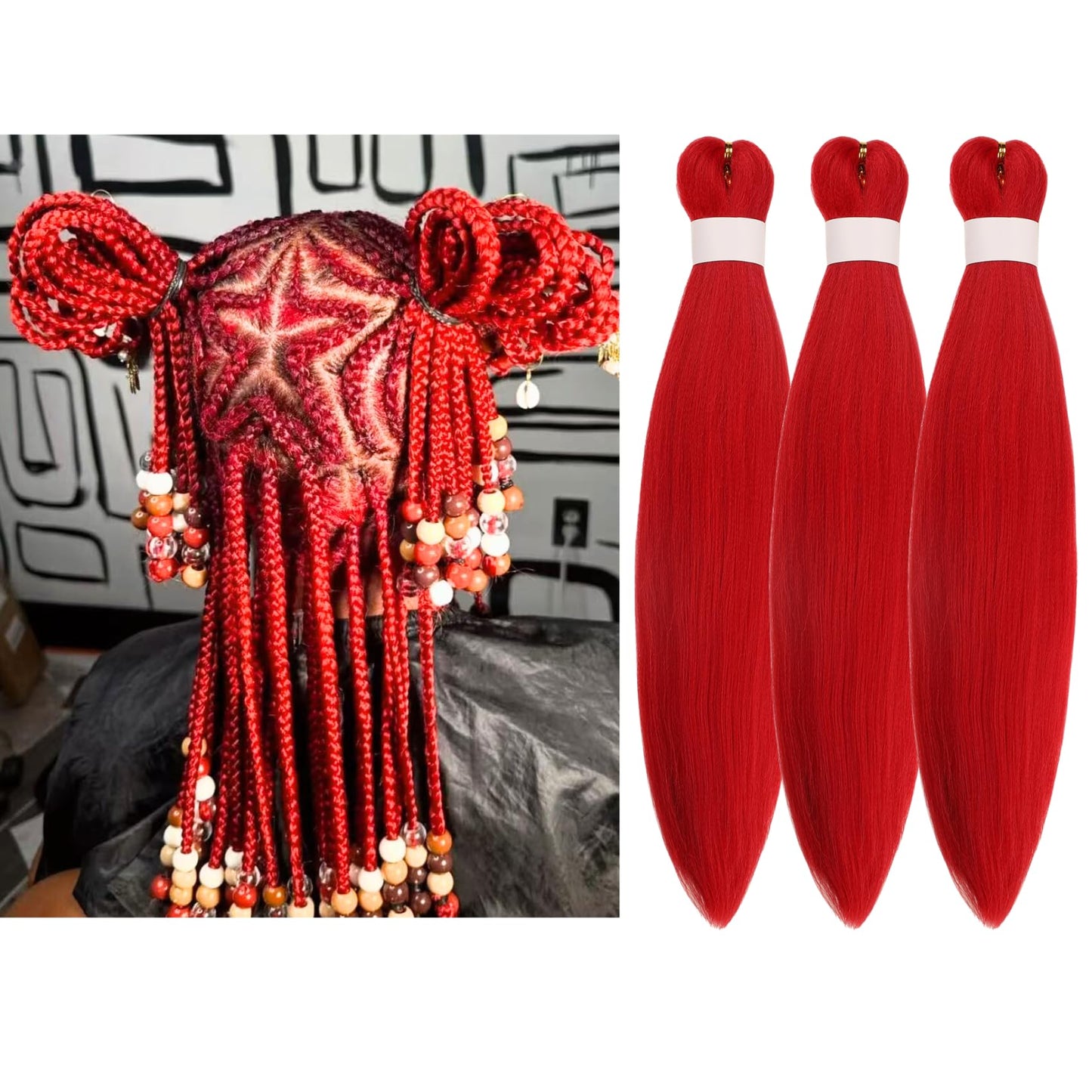 Purple Braiding Hair Pre stretched Knotless 26 inch | Hypoallergenic Synthetic Purple Prestretched Ez Braid Knotless Itch Free Soft Yaki Texture Hot Water Setting WN420