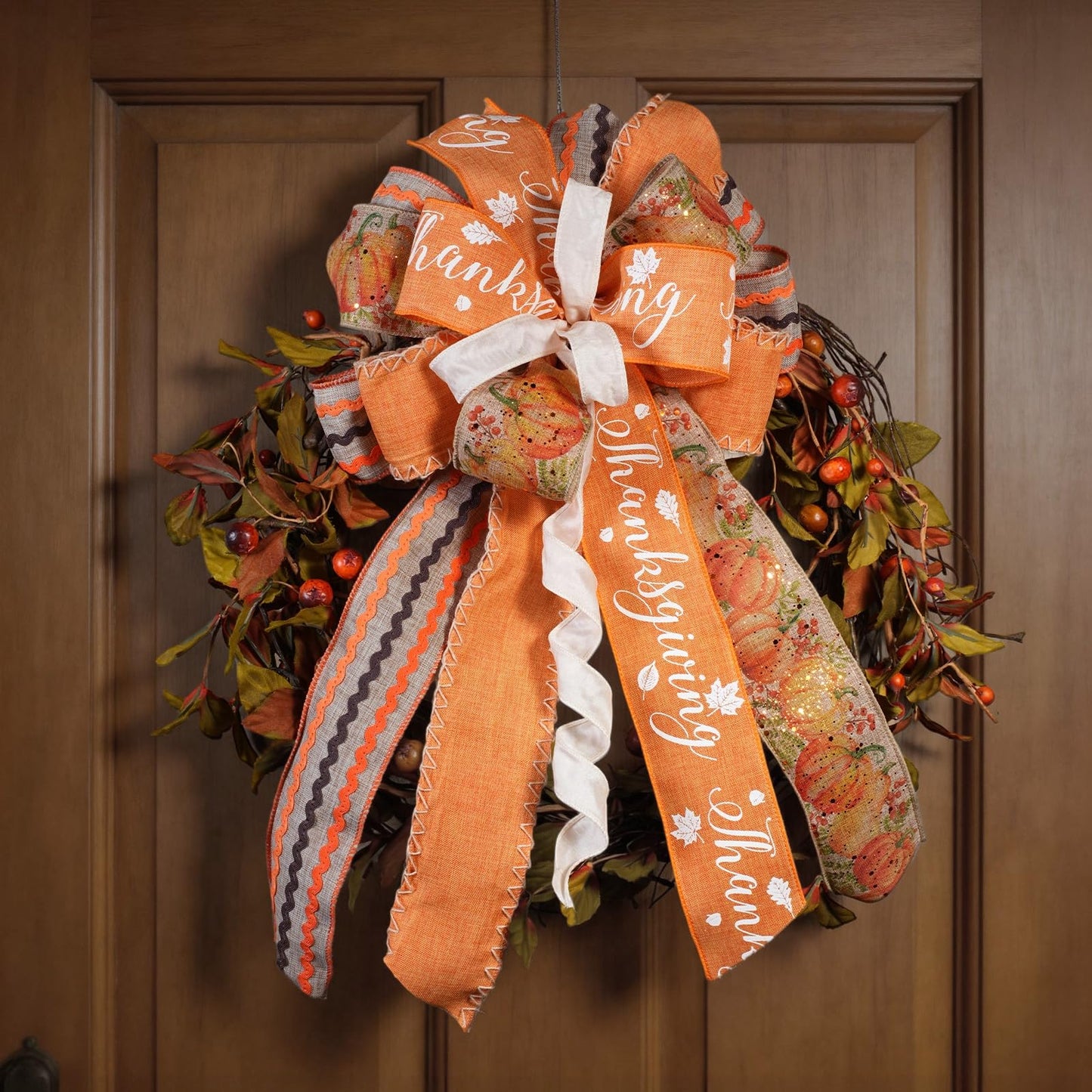 LaRibbons Easter Ribbon Wired 4 Rolls 2.5 Inch x 24 Yards TTL, Orange Carrot Bunny Ribbons for Baskets, Striped Wide Easter Ribbon for Crafts Spring Wreath Gift Wrapping Bow Decoration BST326H