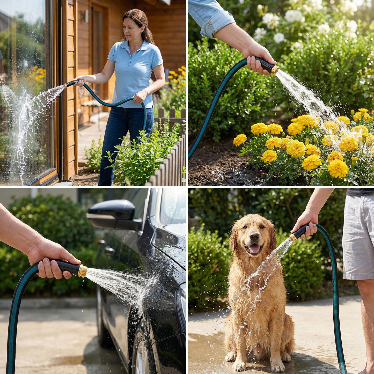 25FT Lightweight Garden Hose – Kink-Resistant, Flexible, High-Pressure Hose for Outdoor RD4