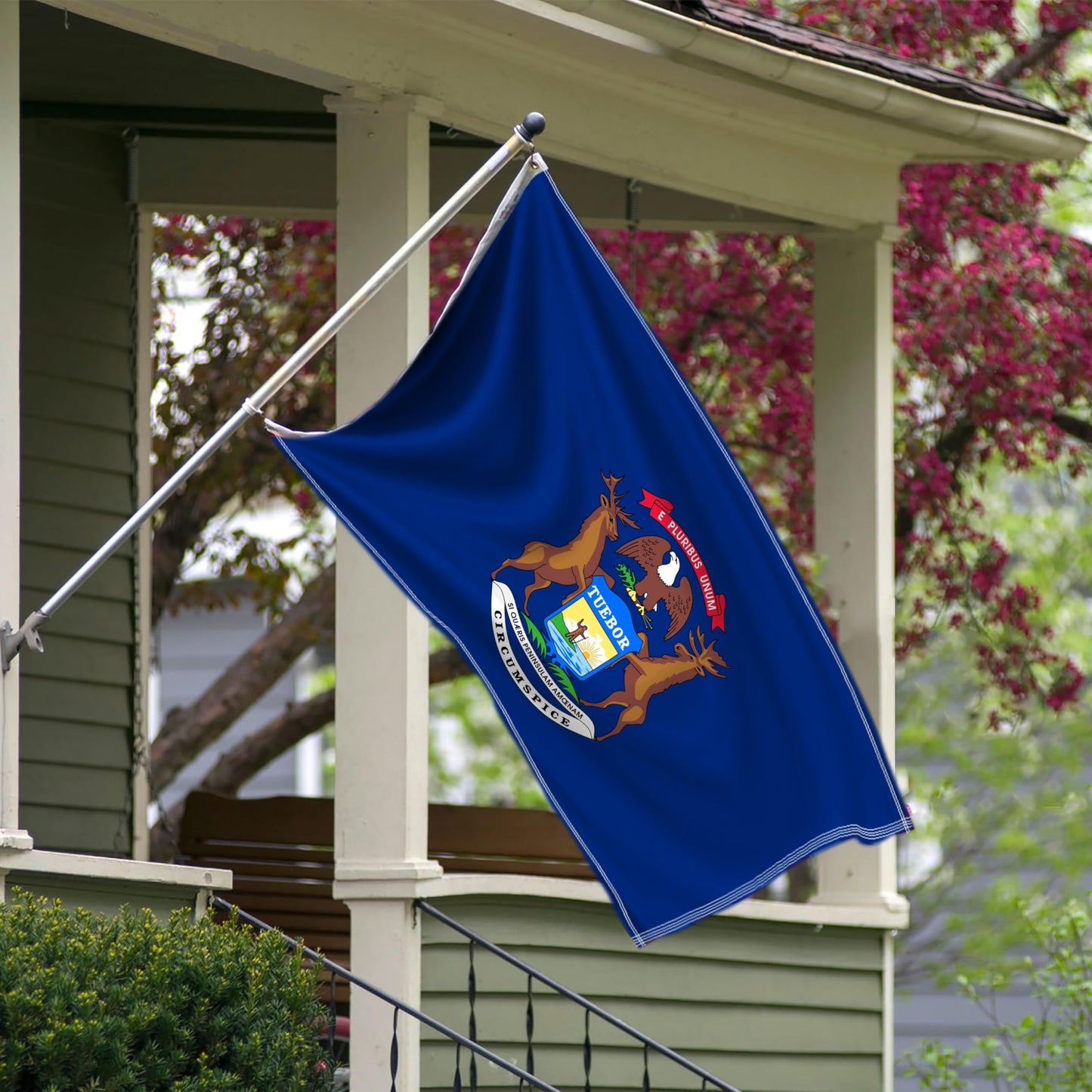 Arizona State Flag 3x5 - Embroidered Design AZ Flag, Heavy Duty Polyester with Brass Grommets for Outdoor WN420