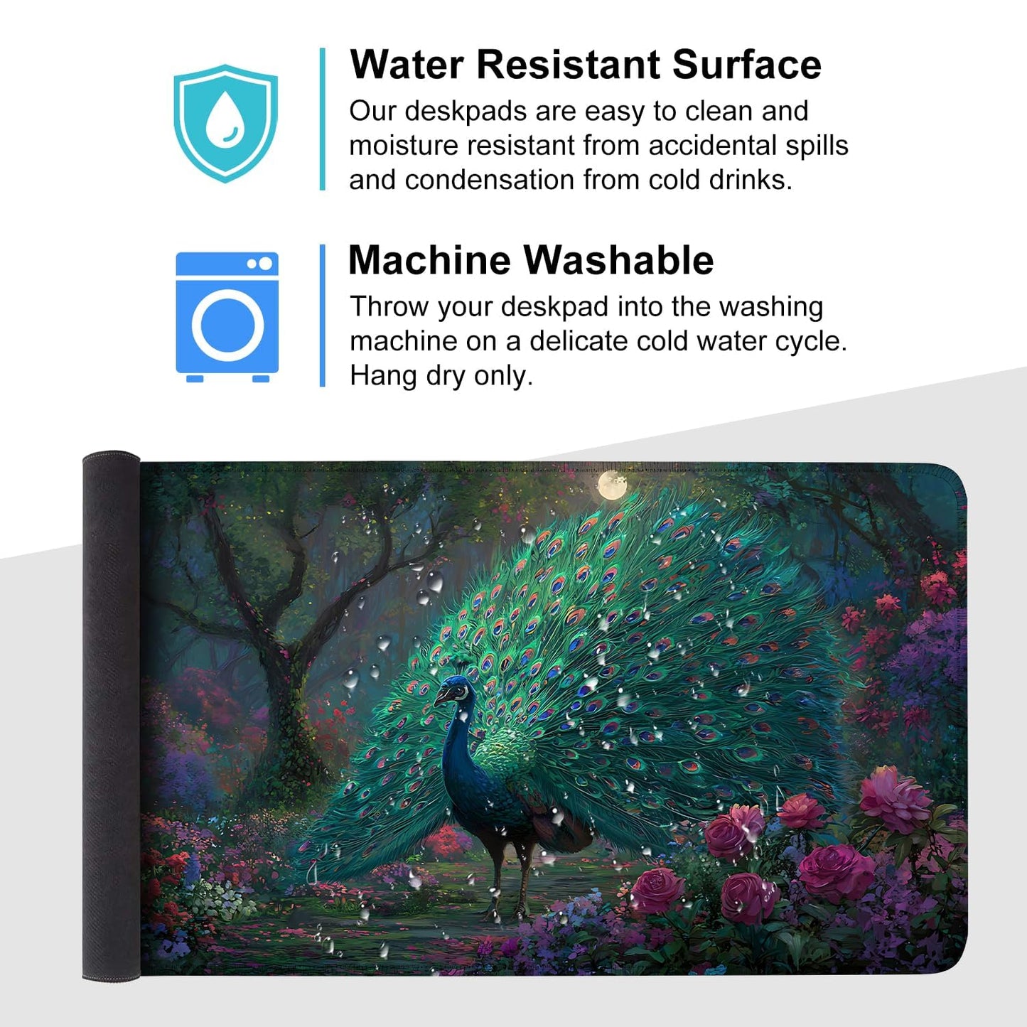Mouse Pad Gaming Mousepad 31.5 x 11.8in Large Mouse Pad for Keyboard and Mouse with Anti-Slip Rubber Base, Keyboard Pad XL Mouse Mat for Home and Office,Snowy Forest WN420