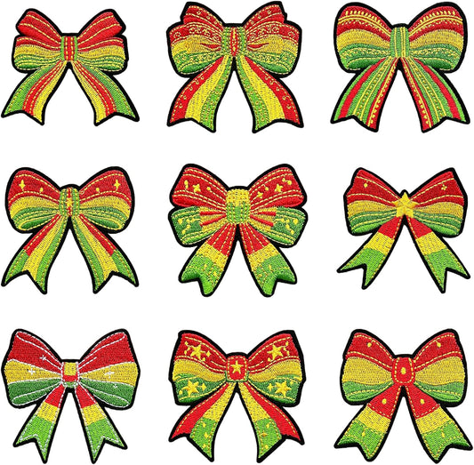 9Pcs Juneteenth Iron on Patches, Juneteenth Style Embroidered Patches DIY Craft Gifts for Women, Bow Iron on Patches for Clothes, Backpacks, Hats, Jeans, T-Shirts, Vest BST326L
