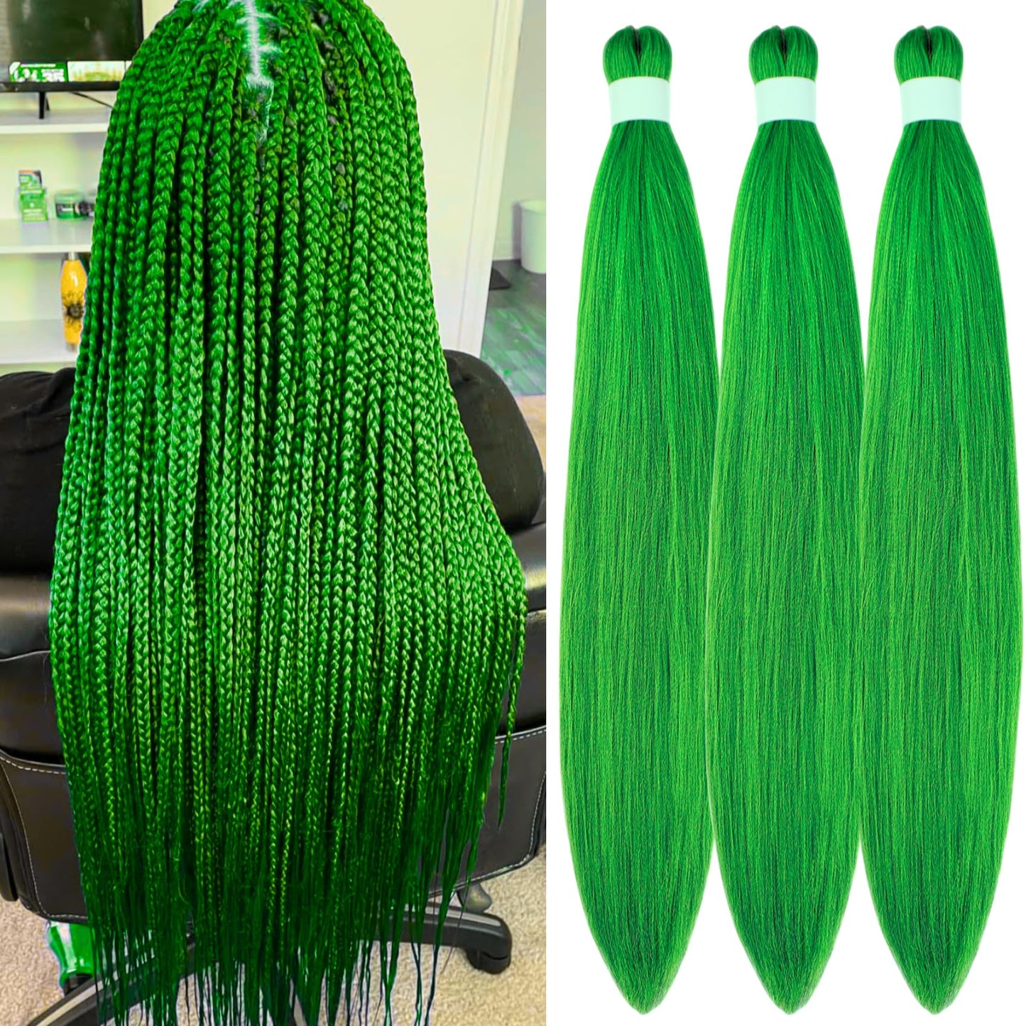 Purple Braiding Hair Pre stretched Knotless 26 inch | Hypoallergenic Synthetic Purple Prestretched Ez Braid Knotless Itch Free Soft Yaki Texture Hot Water Setting WN420