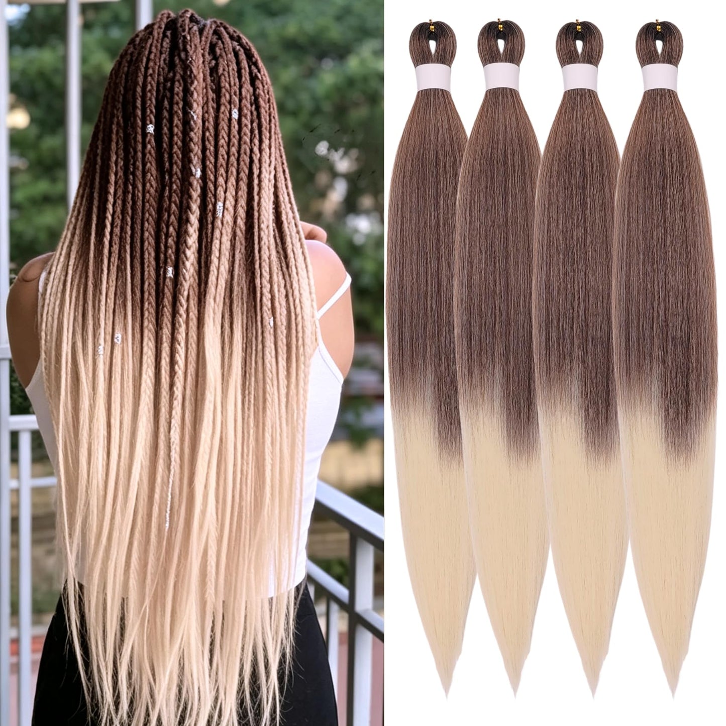 Purple Braiding Hair Pre stretched Knotless 26 inch | Hypoallergenic Synthetic Purple Prestretched Ez Braid Knotless Itch Free Soft Yaki Texture Hot Water Setting WN420