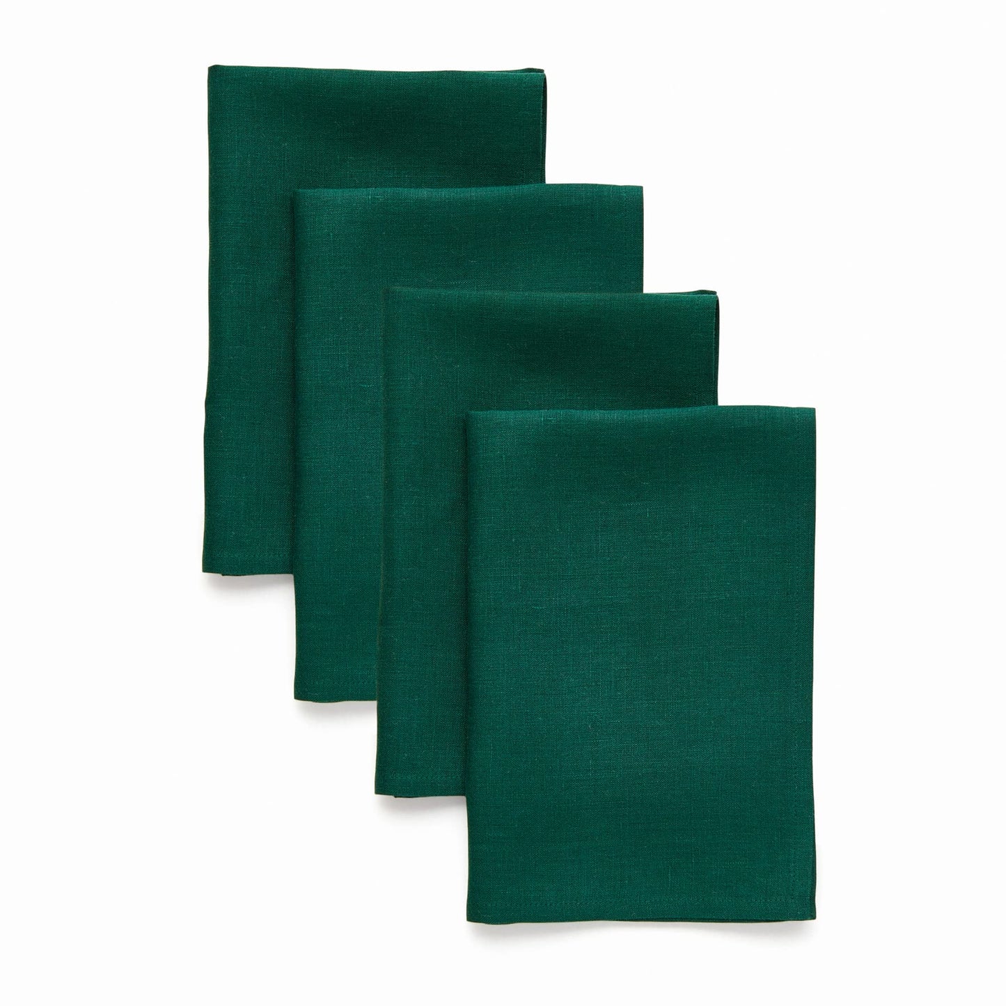 Solino Home 100% Linen Square Placemats White, Fete 14 x 14 in, Set of 4 | Square Table Mats square place settings for daily and festive dining; neatly mitered corners; Pure Linen; OEKO-TEX Certified BST326SOLH