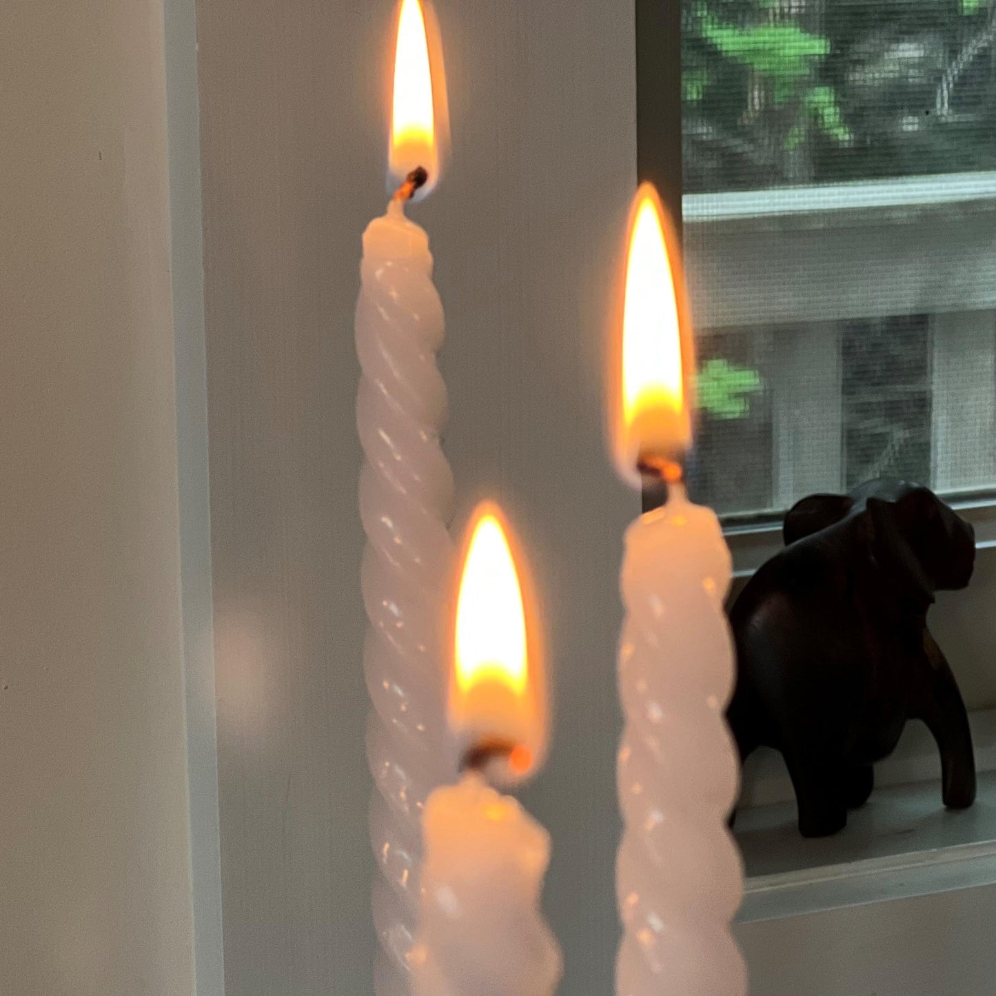 12 Piece Pale Green Twist Taper Candles, 2 Boxed Sets of 6, 4 Hours Burn Time, Paraffin Wax, 7.75 Inches BST220
