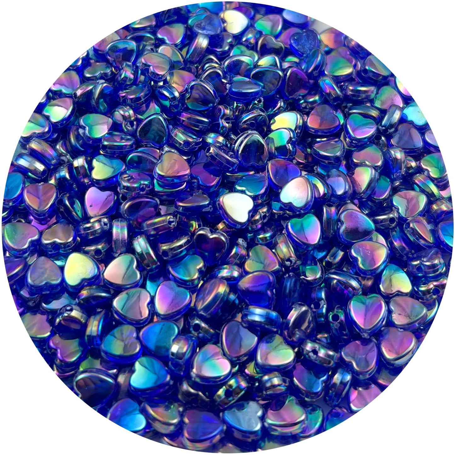 500Pcs Acrylic Heart Beads, AB Colors Heart Shape Beads Crystal Heart Beads for Jewelry Making DIY Bracelet Earring Necklace Key Chains(90-Light Lake Blue AB) BST220