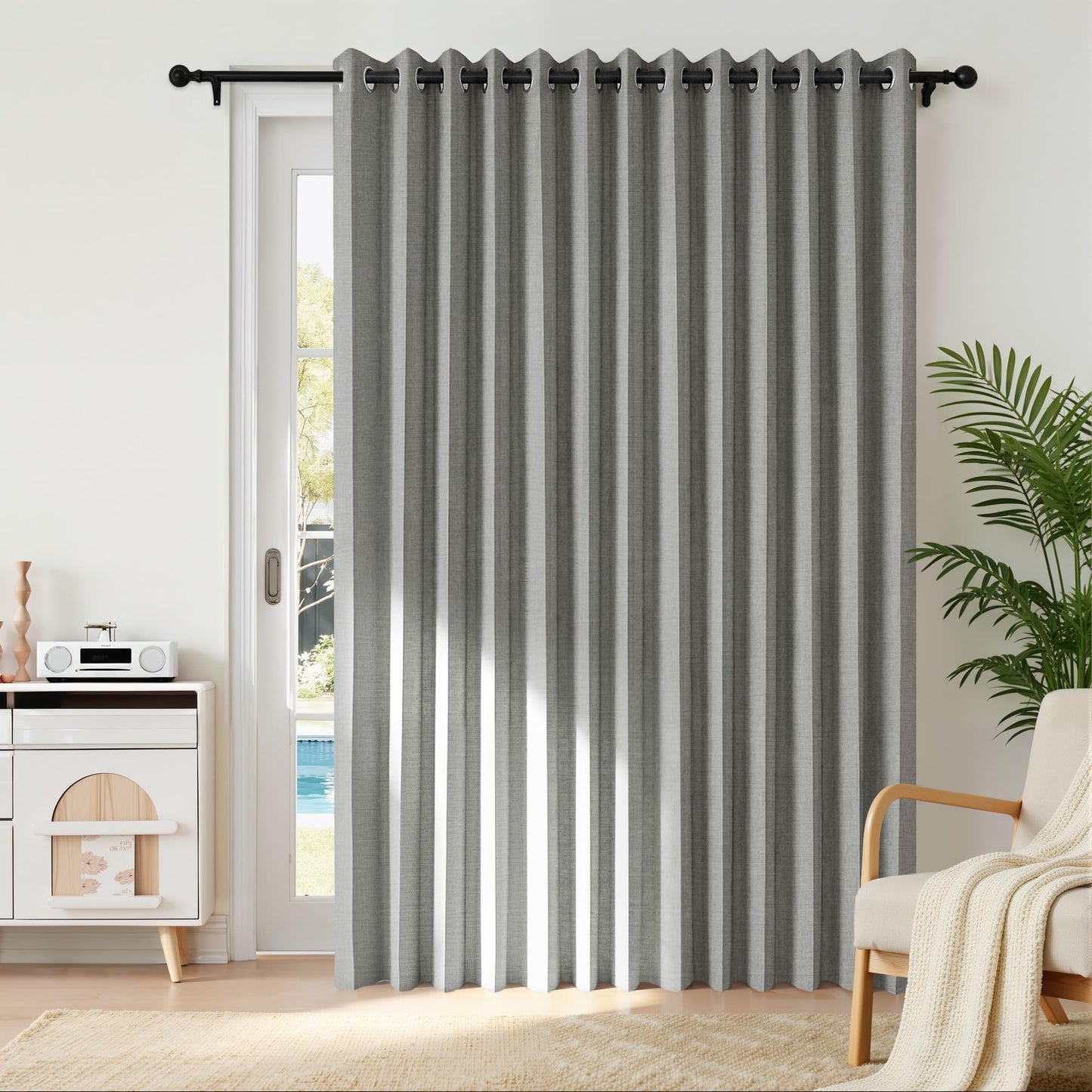 RYB HOME Room Divider Curtains Thermal Insulated Noise Reduce Privacy Window Curtains for Kids Bedroom Nursery Laundry Room Partitions, Wide 150 inches x Long 96 inches, Teal, 1 Panel BST220