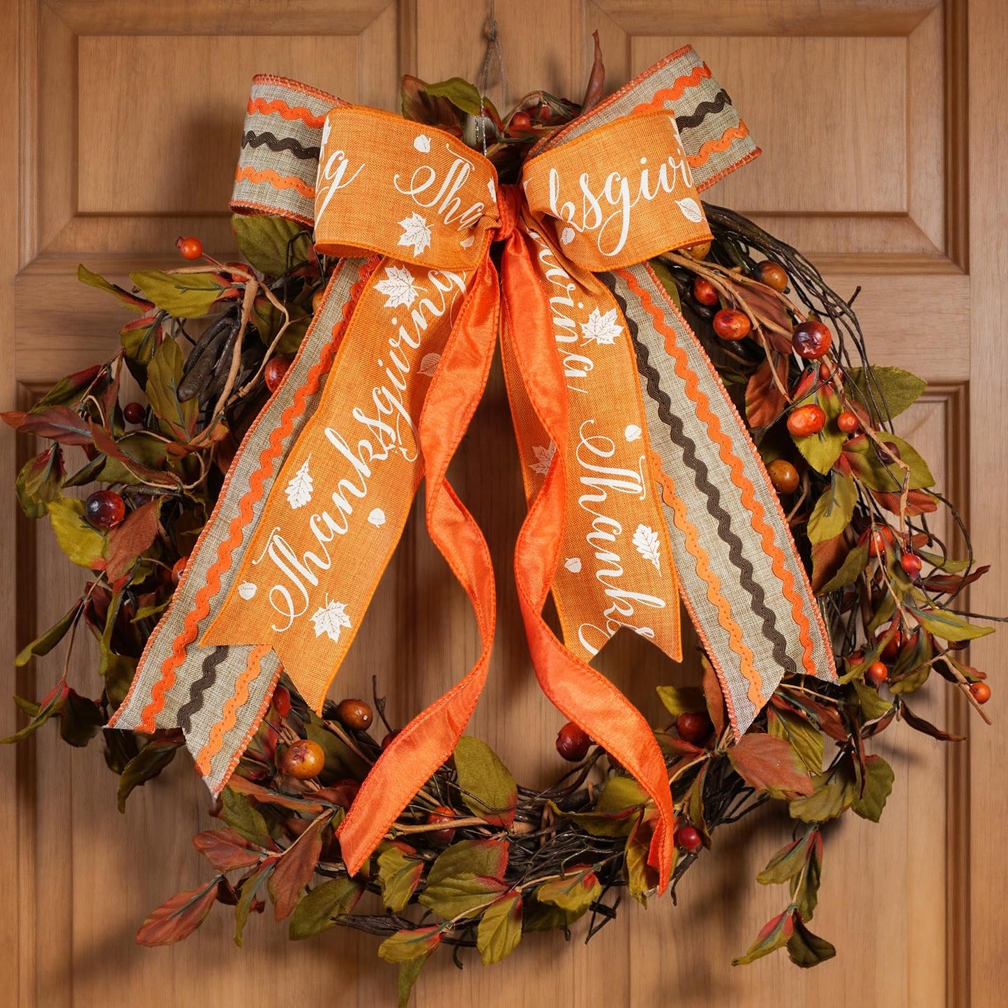 LaRibbons Easter Ribbon Wired 4 Rolls 2.5 Inch x 24 Yards TTL, Orange Carrot Bunny Ribbons for Baskets, Striped Wide Easter Ribbon for Crafts Spring Wreath Gift Wrapping Bow Decoration BST326H