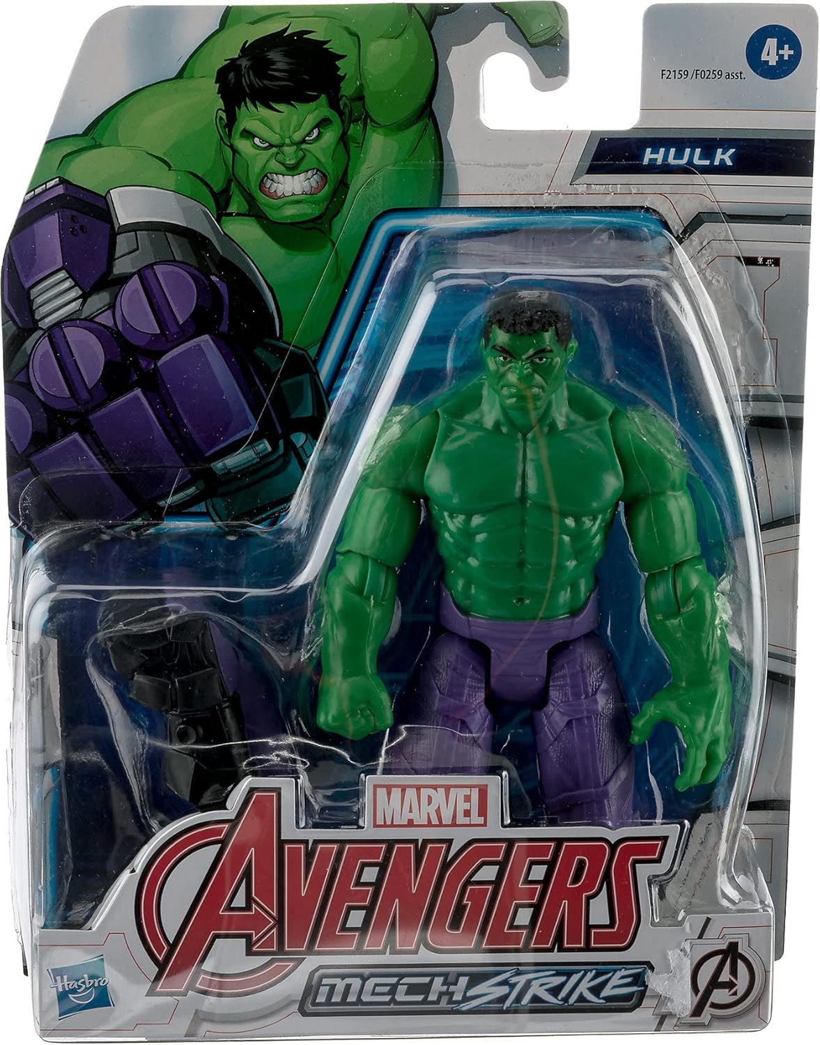 Avengers Marvel Mech Strike 6-inch Scale Action Figure Toy Hulk with Compatible Mech Battle Accessory 65