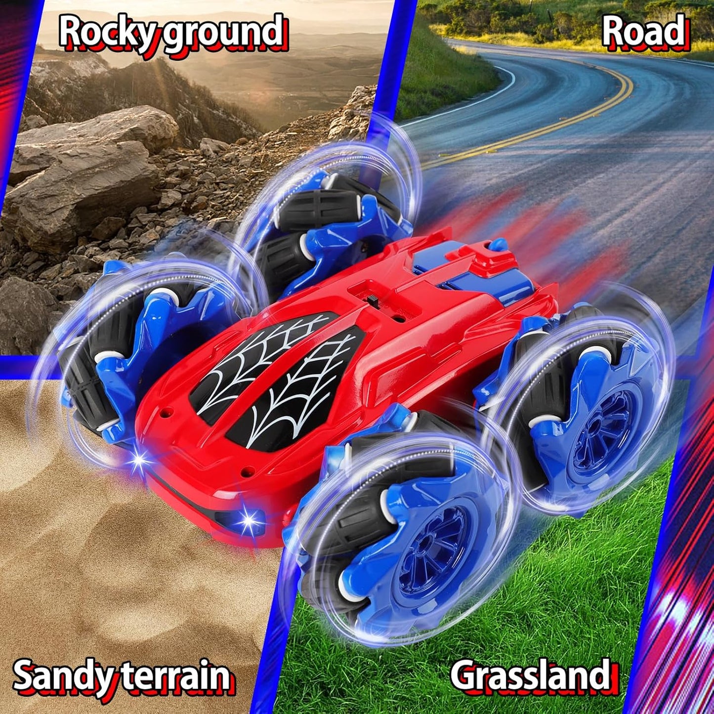 LEEFEI Stunt Car Spider Remote Control Cars for Kids 64