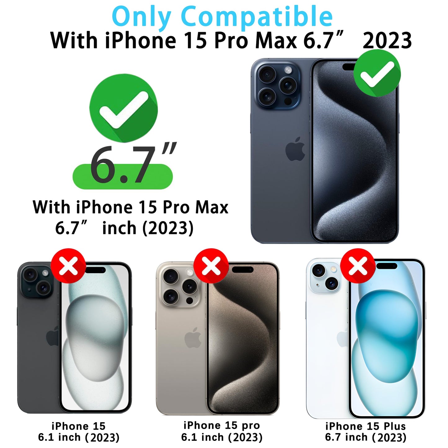 Skyseaco Compatible with iPhone 15 Case Cute Polka Dot Phone Case Soft Slim TPU Shockproof Phone Cover Full Camera Protection for Women Girls - Black WN420