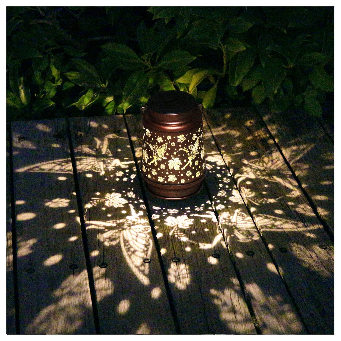 Solar Lanterns Outdoor Waterproof Butterfly Garden Decor Birthday Gifts for Women Mom Grandma, Hanging Solar Lights Metal Lantern Decoration Outside for Yard, Patio, Backyard, Porch