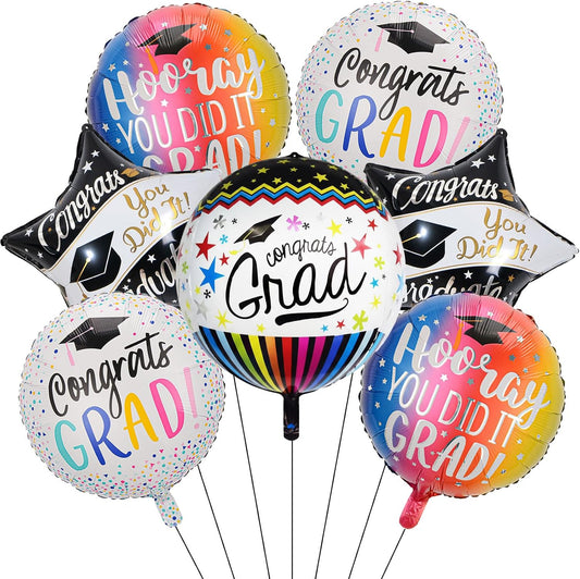 Congrats Grad Balloons - 4D Graduation Balloons for Graduation Decorations 2026 - Grad Balloon for Class of 2026 Decorations - Congrats Grad Party Decorations Supplies WN420