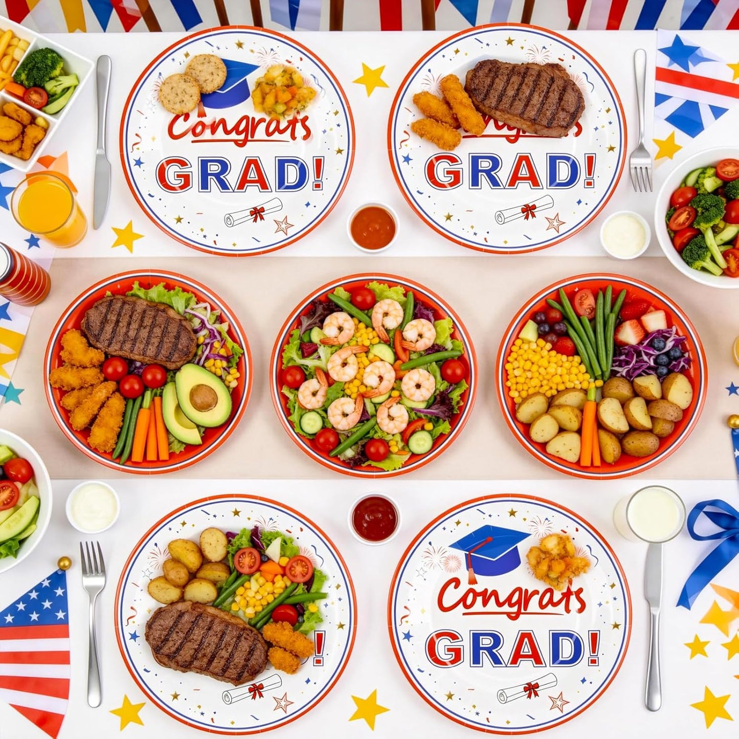 2026 Graduation Plates and Napkins, 320 PCS, Serves 80 | Disposable Class of 2026 tableware set for graduation parties, ceremonies and school celebrations BST202