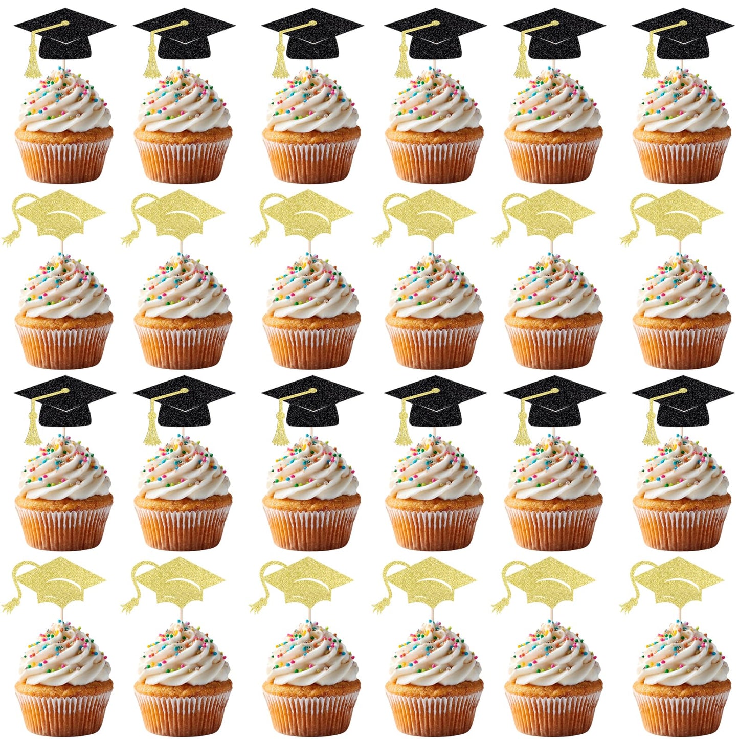 24 Pack Nurse Cupcake Toppers Nursing School Graduation Cupcake Picks Medical Rn Nurse Grad Themed Birthday Baby Shower Party Cake Decorations Supplies BST326L