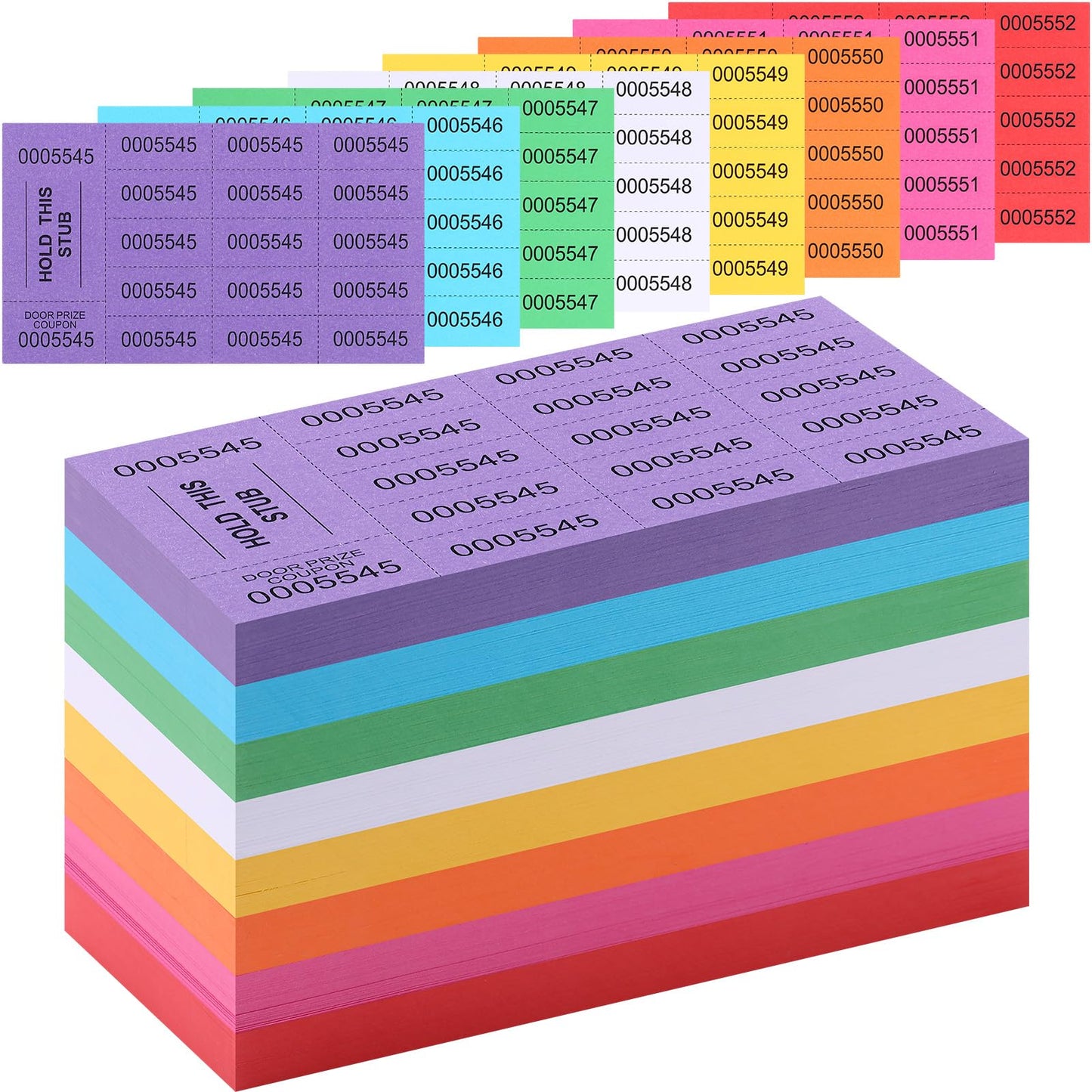 Kosiz 504 Sheets 25 Bid Raffle Ticket with Different Numbers Per Sheet Chinese Auction Tickets for Events Church Basket Auction Silent (Light Green)