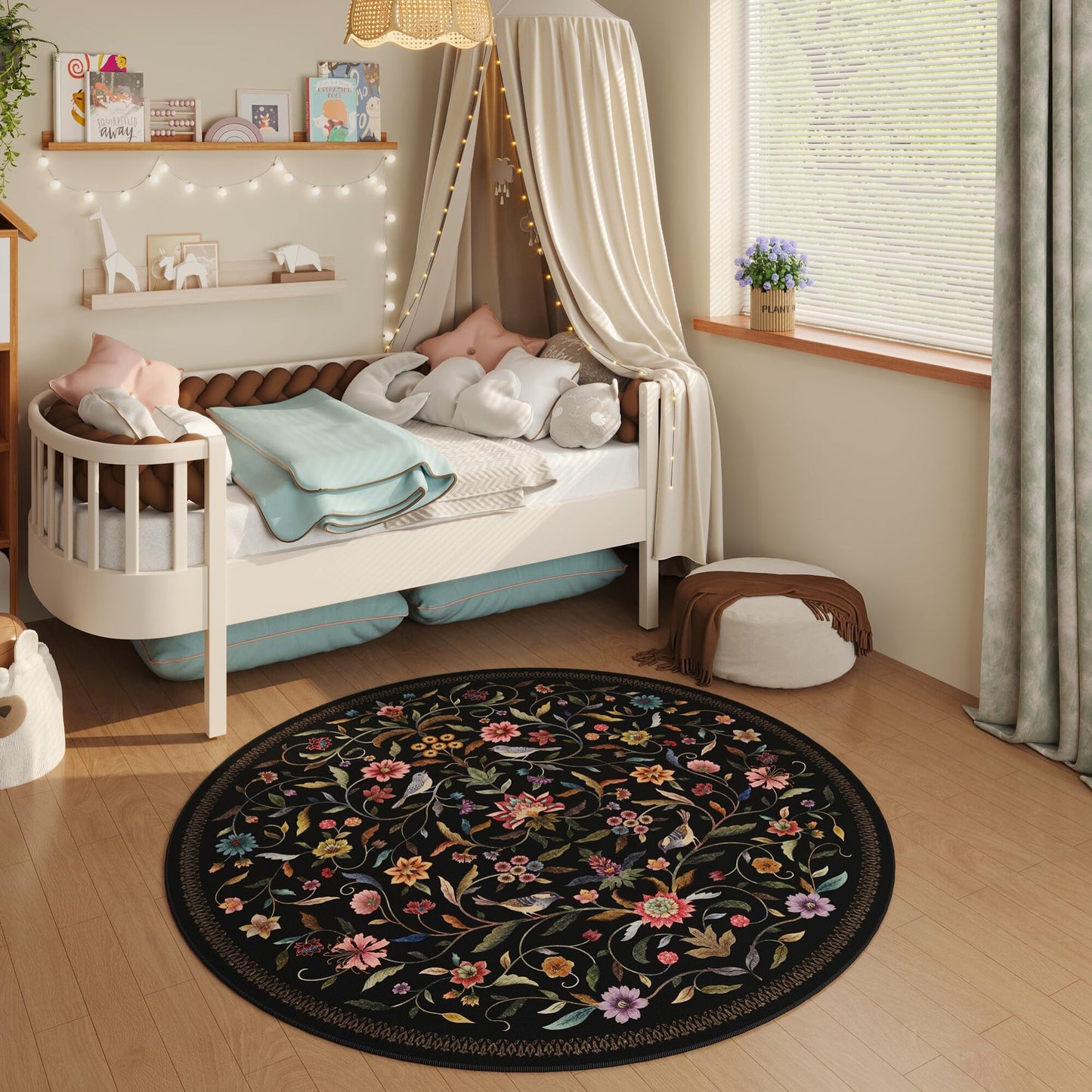 Vintage Medallion Floral Kitchen Runner 2x6, Machine Washable Rug, Soft Low Pile, Non-Slip Carpet for Hallways, Laundry, Bedroom, Bathroom, Entryway | Pink BST220