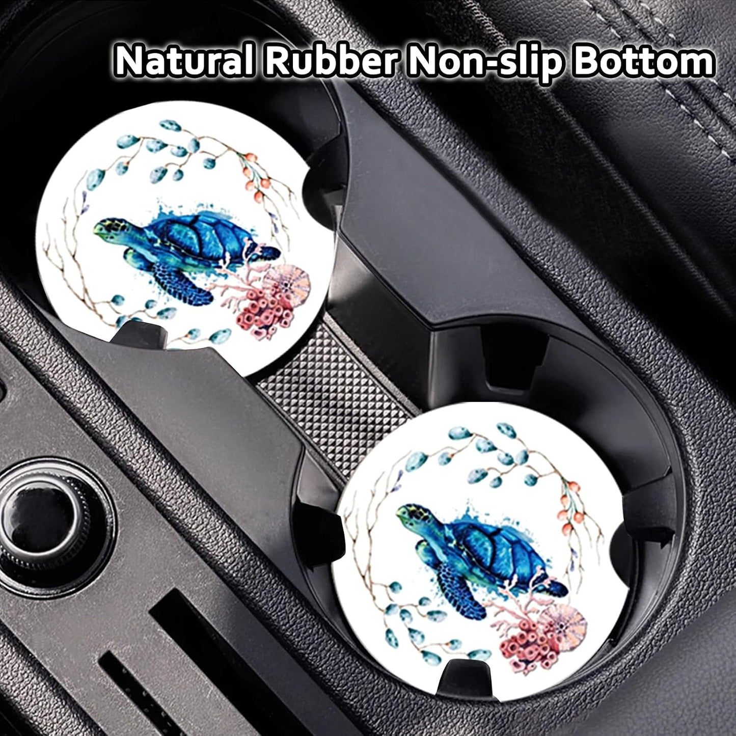 2Pack Dog Taxi Car Cup Holder Coaster Neoprene Car Coasters BST326L