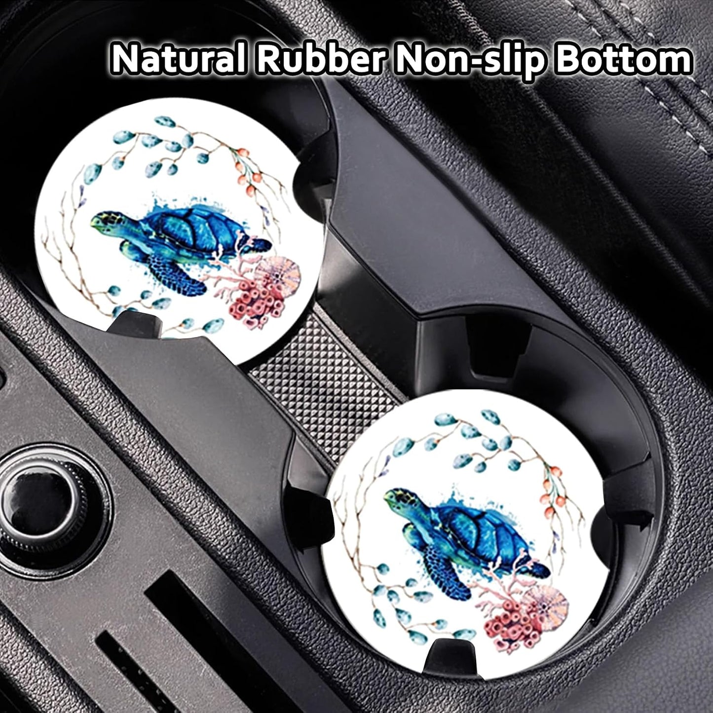 2Pack Sloth Car Cup Holder Coaster Neoprene Car Coasters BST326L