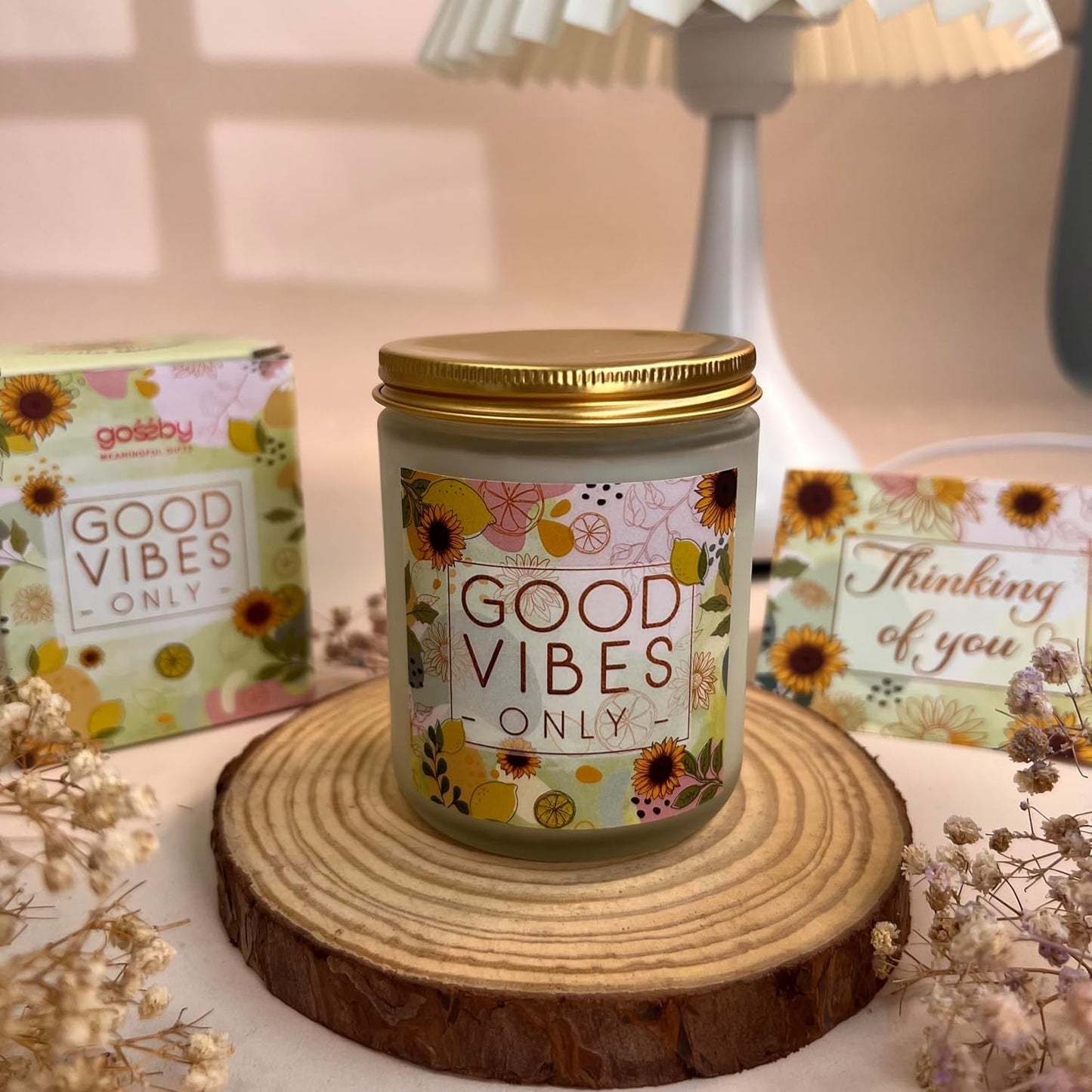Gossby Sunflower Teacher Appreciation Gift Set Backet - Thank You for Helping ME Grow - Thank You, Birthday, Teacher's Day Gift for Teacher - Spa Self Care Get Well Relaxation Package (6 Pcs) WN420