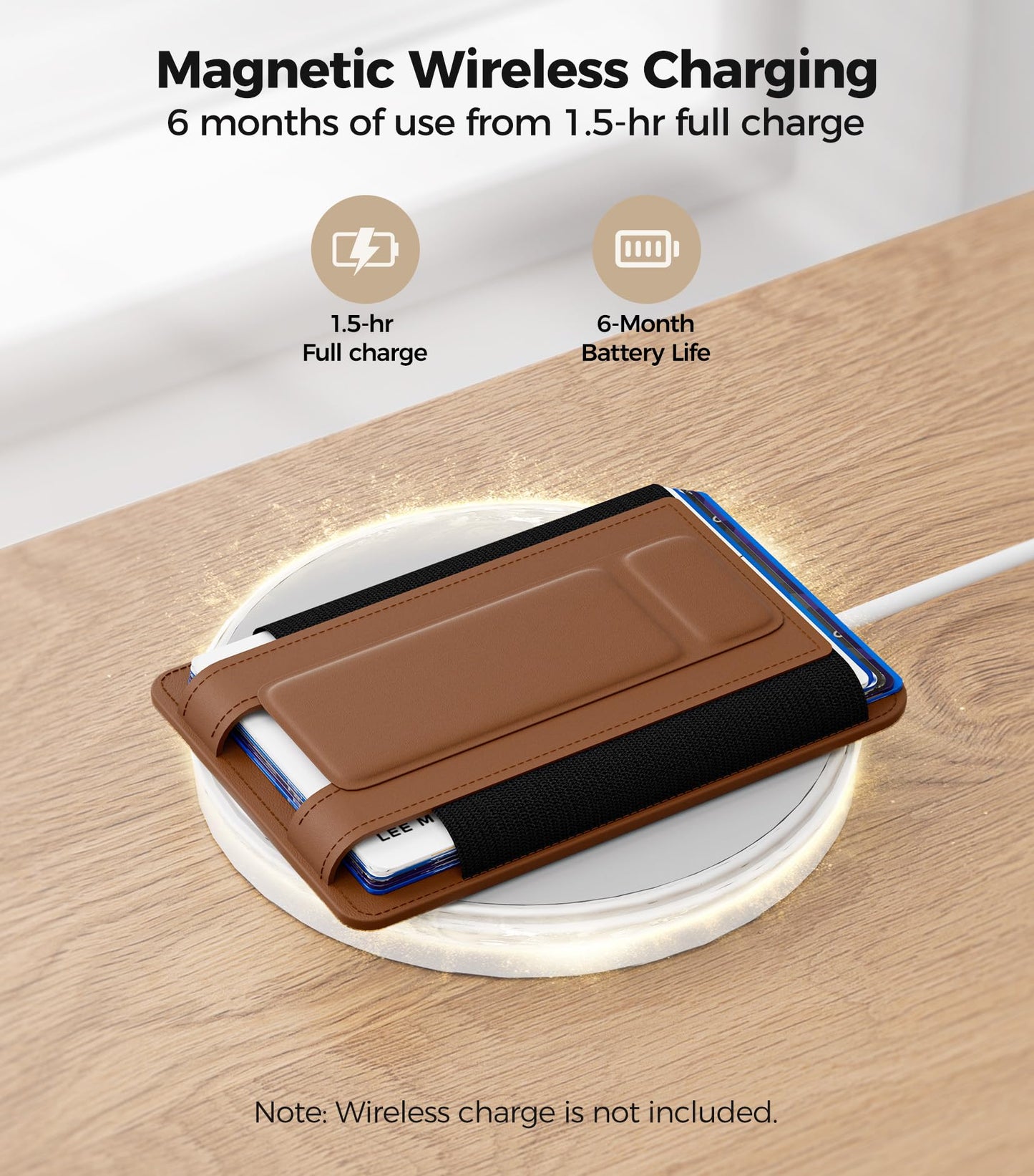 for MagSafe Wallet, Works with Apple Find My, 5-Card RFID Holder with Stand Also Grip, Strong Magnetic Wallet for iPhone 17/16/15/14/13/12 Pro Max Air Plus, Wireless Charging, Brown BST220