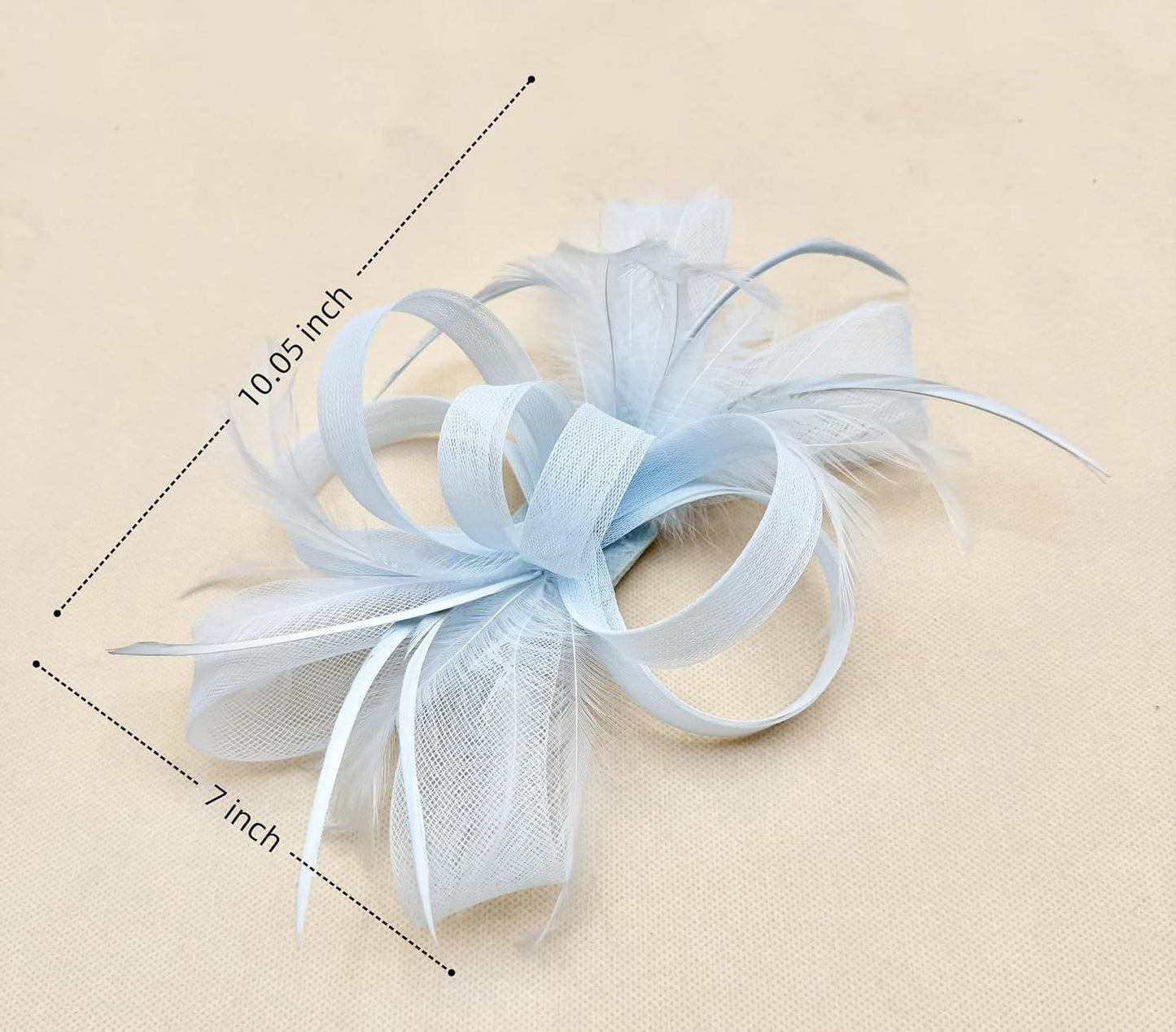 SAFERIN Fascinators Hat Flower Mesh Ribbons Feathers on a Headband and a Clip Tea Party Headwear for Girls and Women WN420