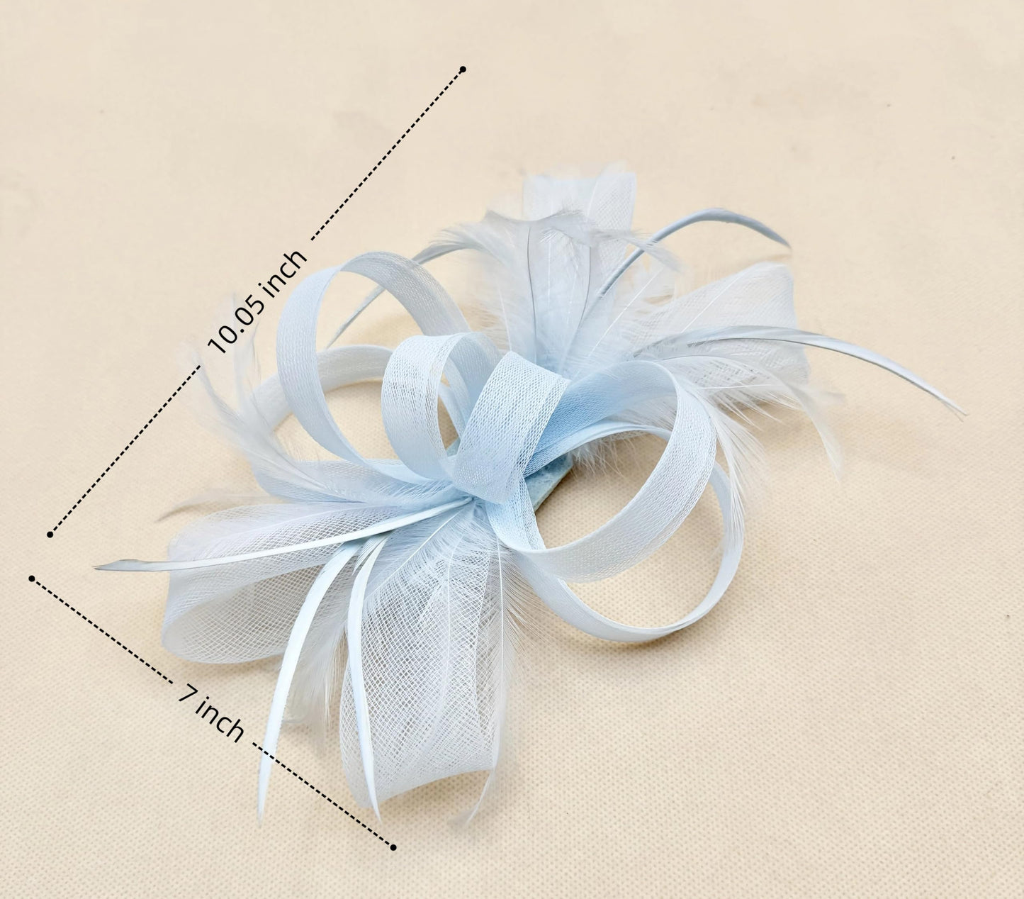 SAFERIN Fascinators Hat Flower Mesh Ribbons Feathers on a Headband and a Clip Tea Party Headwear for Girls and Women WN420