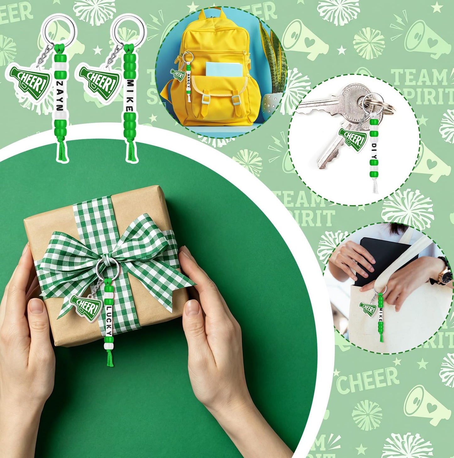 Suncalla 984 Pcs 24 Set Dinosaur Nugget Keychain Making Kit DIY Valentine's Key Chain Crafts Bead Adjustable Letter Beads Cards Strings Kit Gift Backpack Accessories Party Favors(Cute Color) WN420