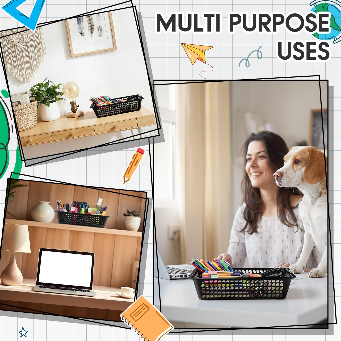 Zhehao 24 Pcs Paper Organizer Basket RD2