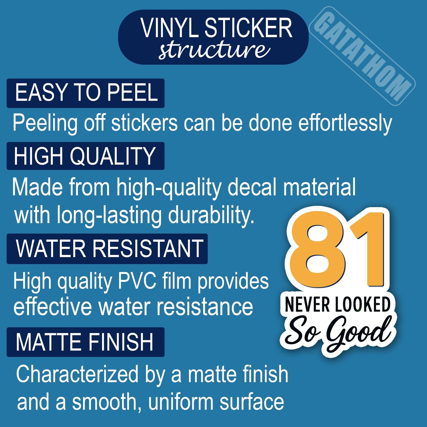 (3PCS) 83 Never Looked So Good Sticker – Happy 83th Birthday, Waterproof Vinyl Decals for Party Decor, Scrapbooking, Water Bottles, Laptops, Size 3" x 2.5" BST202