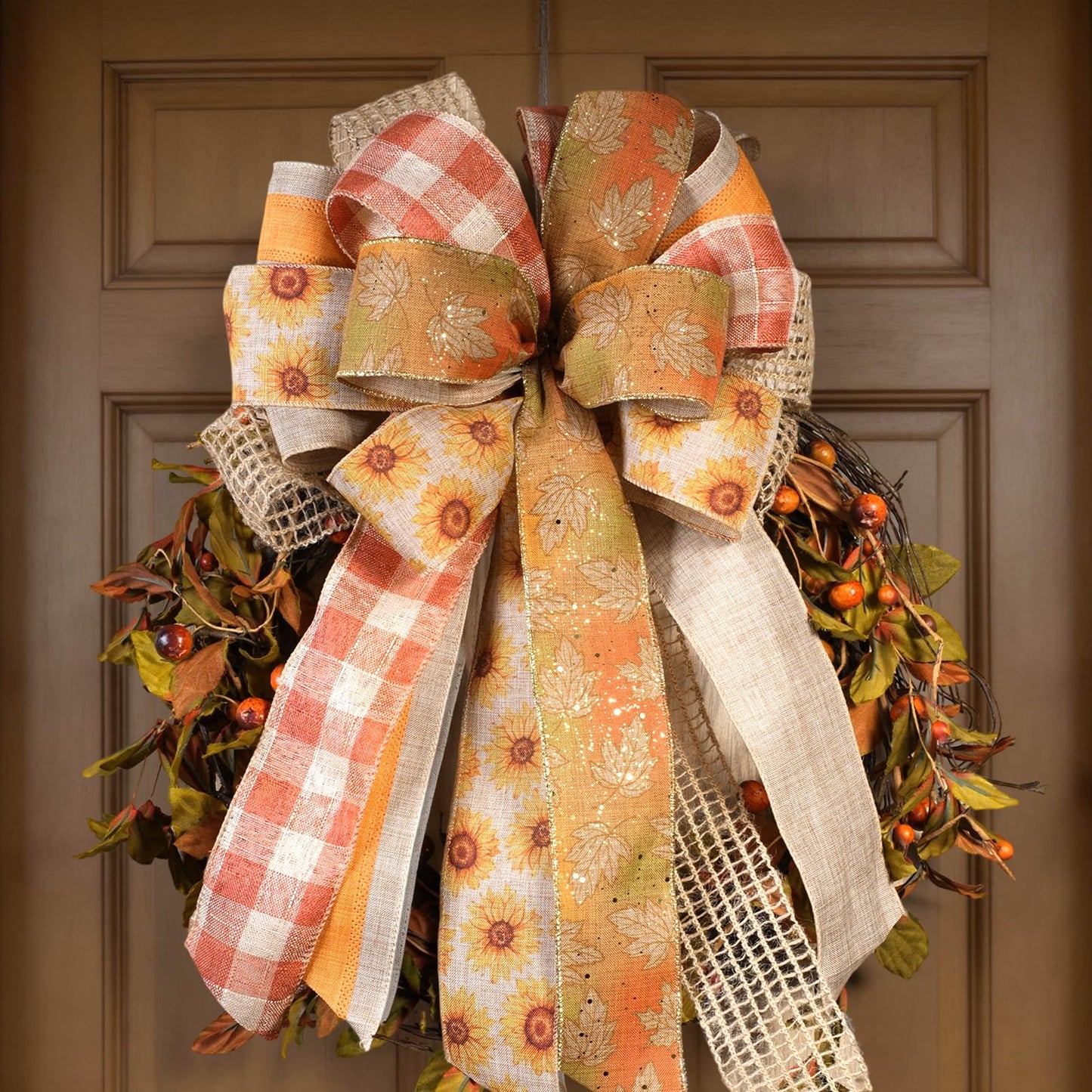 LaRibbons Easter Ribbon Wired 4 Rolls 2.5 Inch x 24 Yards TTL, Orange Carrot Bunny Ribbons for Baskets, Striped Wide Easter Ribbon for Crafts Spring Wreath Gift Wrapping Bow Decoration BST326H