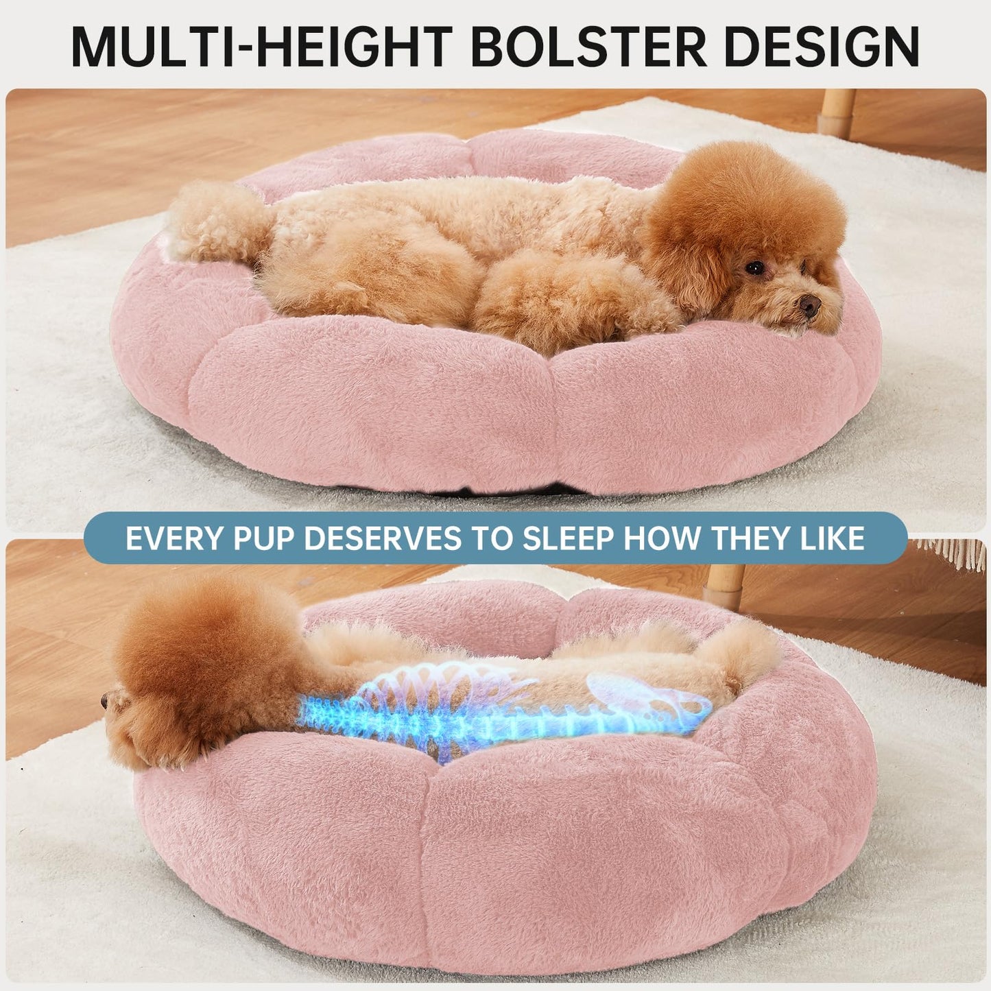 OhGeni 20 inches Calming Donut Dog & Cat Bed for Small Pets N28