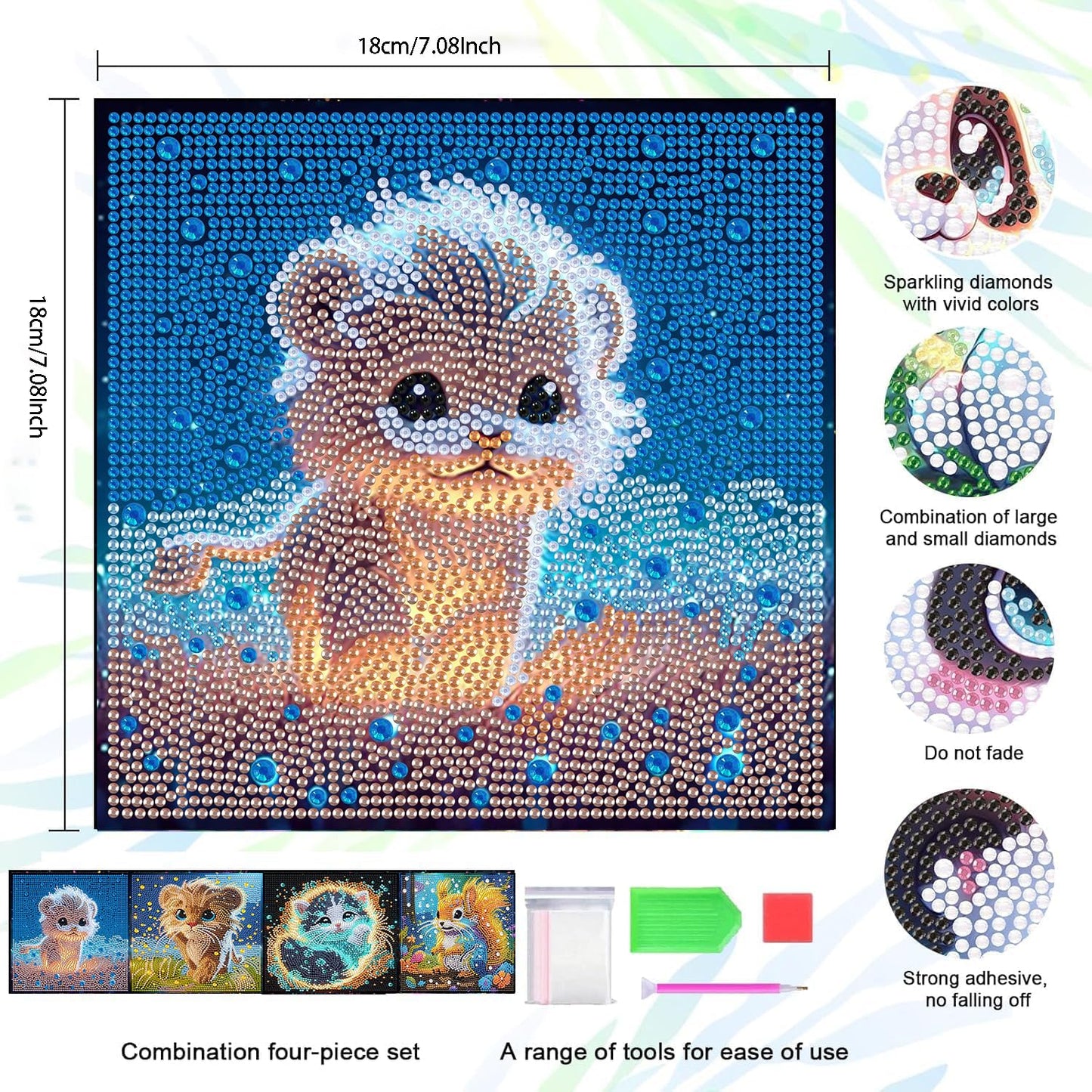 AIBOERL Cherry Diamond Art Kits for Adults,Cherry 5D Diamond Painting Kits for Adults Beginners,DIY Full Round Drill Diamond Dot Painting Gem Art Kits for Adult, Home Wall Decor 12x16Inch BST220
