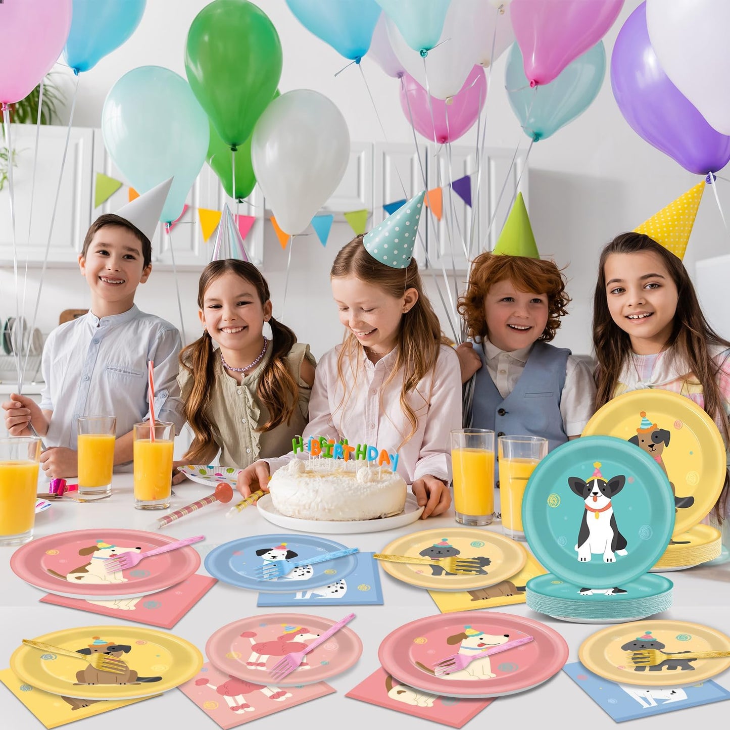 96Pcs Wildflower Party Supplies Floral Themed Paper Plates Napkins Wildflower Butterfly Tableware Disposable Dinnerware Decoration Set for Girls Birthday Wedding Bridal Baby Shower Party Table Decor BST202