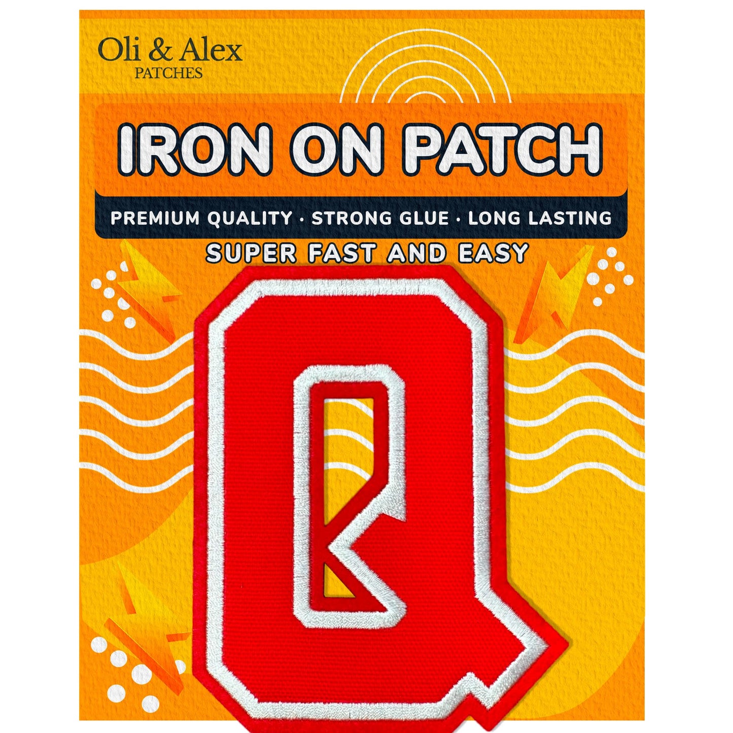 Iron On Letters Patches Premium Quality - Letter for Clothing - Varsity Patch Transfer for Clothes - Embroidered Letters Patches for Jersey Jackets - Sew on Appliques Red BST220