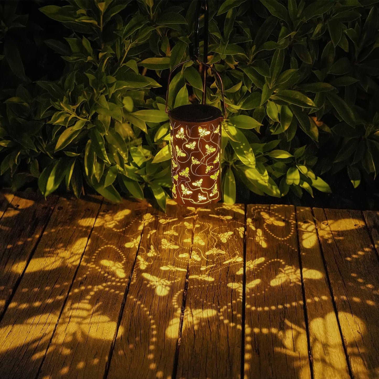 Solar Lanterns Outdoor Waterproof Butterfly Garden Decor Birthday Gifts for Women Mom Grandma, Hanging Solar Lights Metal Lantern Decoration Outside for Yard, Patio, Backyard, Porch