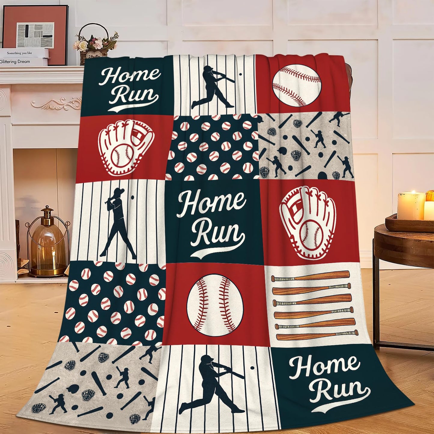 Soccer Blanket Super Soft Warm Fluffy Fleece Flannel Ball Sports Throw Blanket Cozy Fuzzy Plush Stuff Bedding Blankets Gifts for Teens Boys Kids Women Girls Adults 50"X40" BST326H